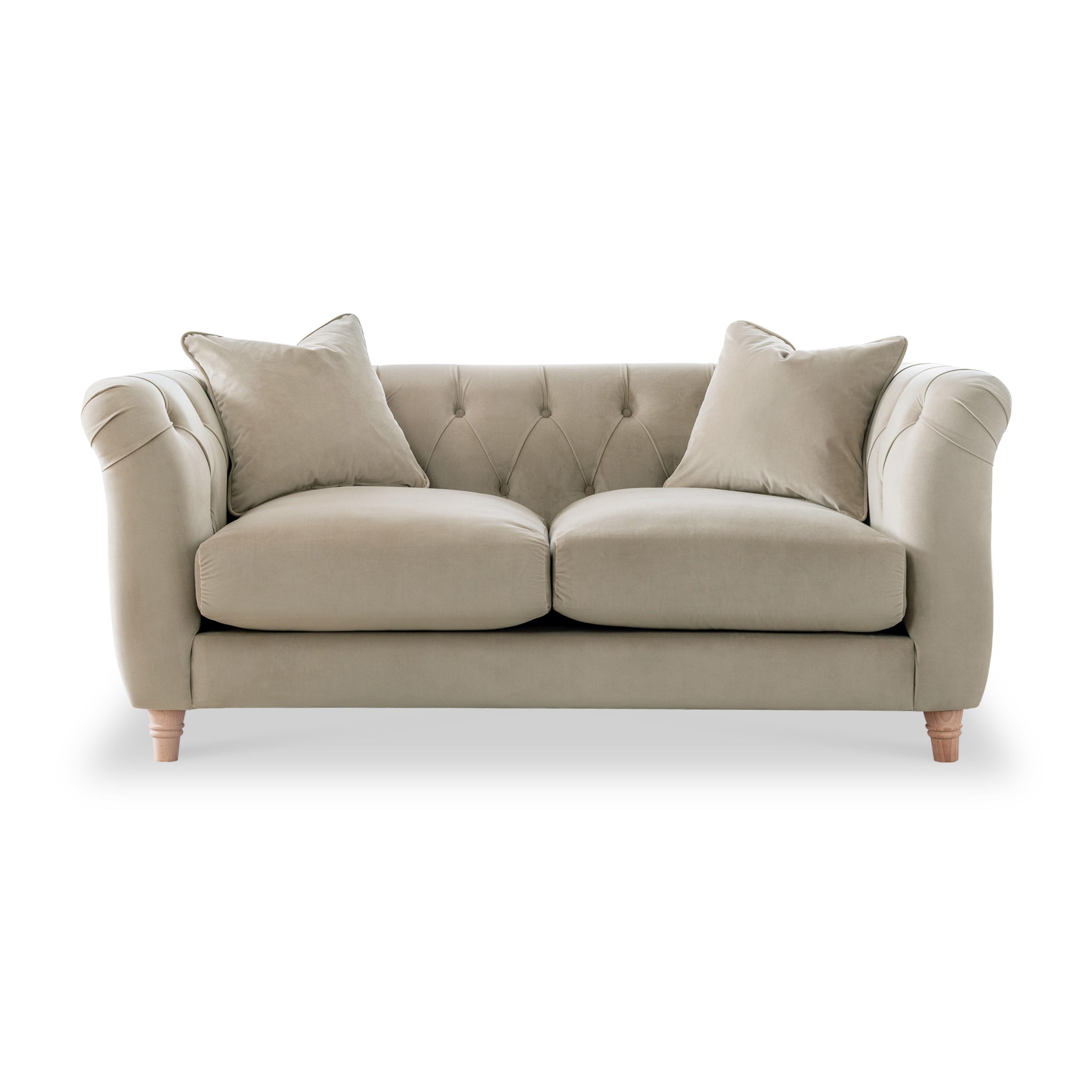 Clarence Velvet Chesterfield 2 Seater Sofa 5 Colours Uk Made