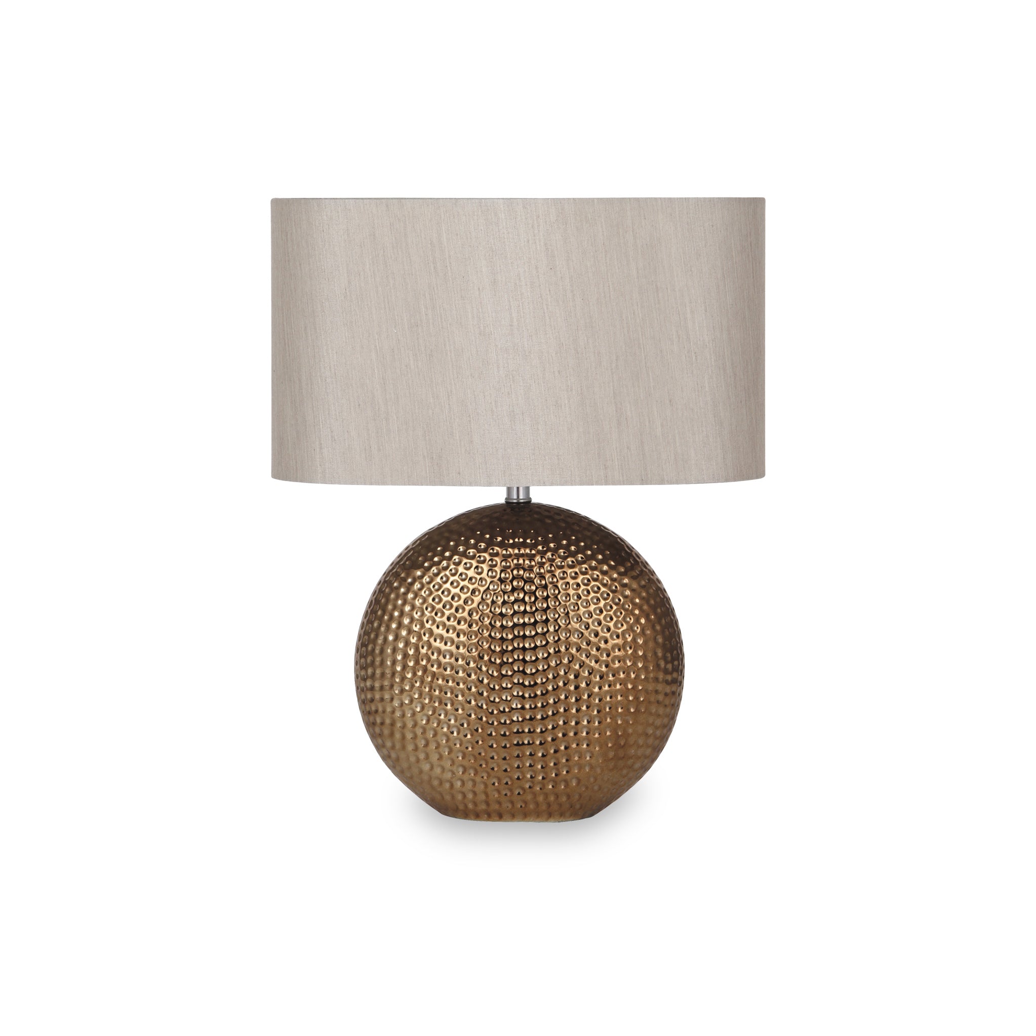 Mabel Bronze Dot Textured Ceramic Table Lamp For Living Room Roseland