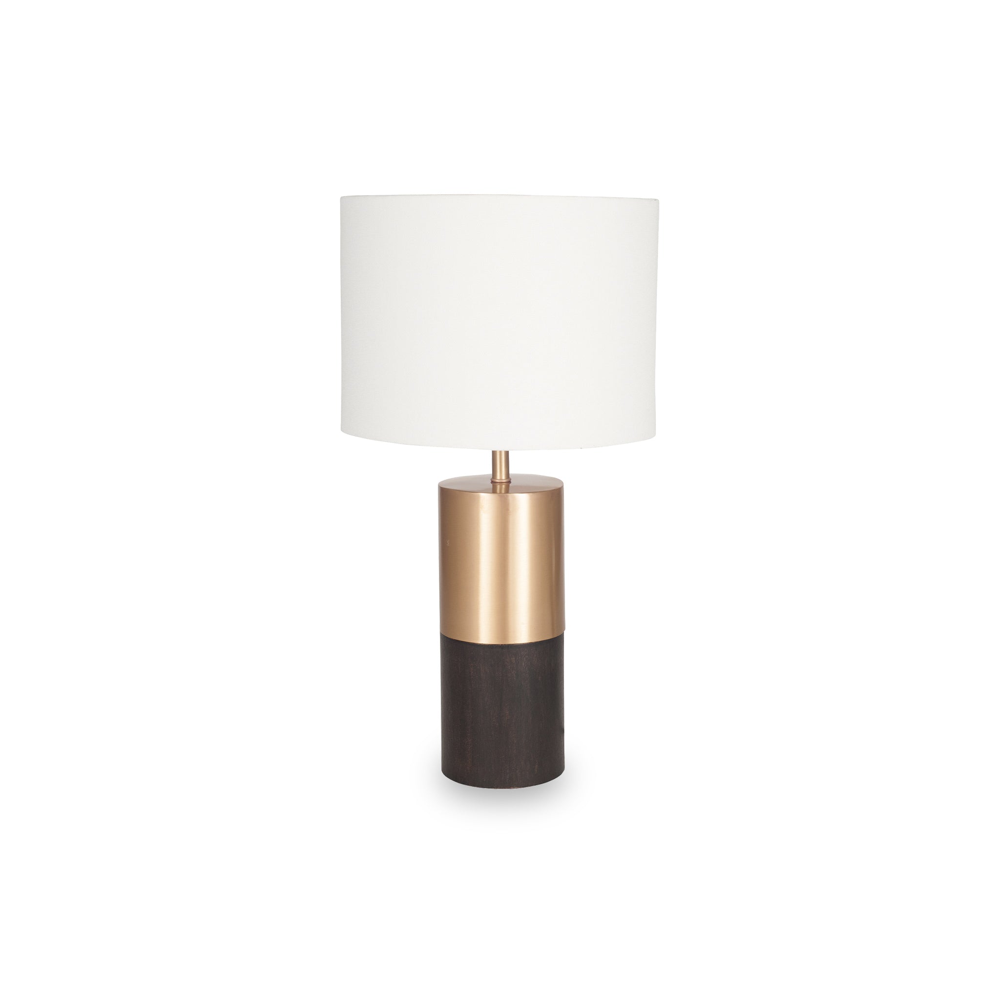 Etosha Dark Wood And Gold Metal Table Lamp For Living Room Roseland