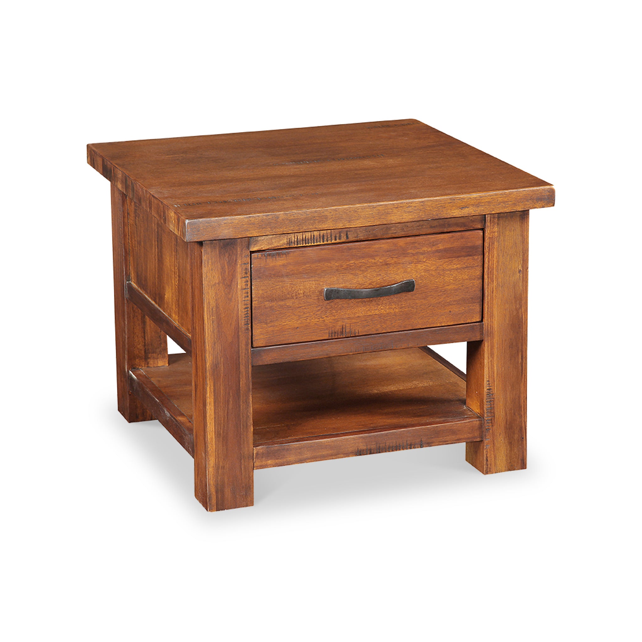 Ladock Acacia Lamp Table With Storage Drawer Roseland