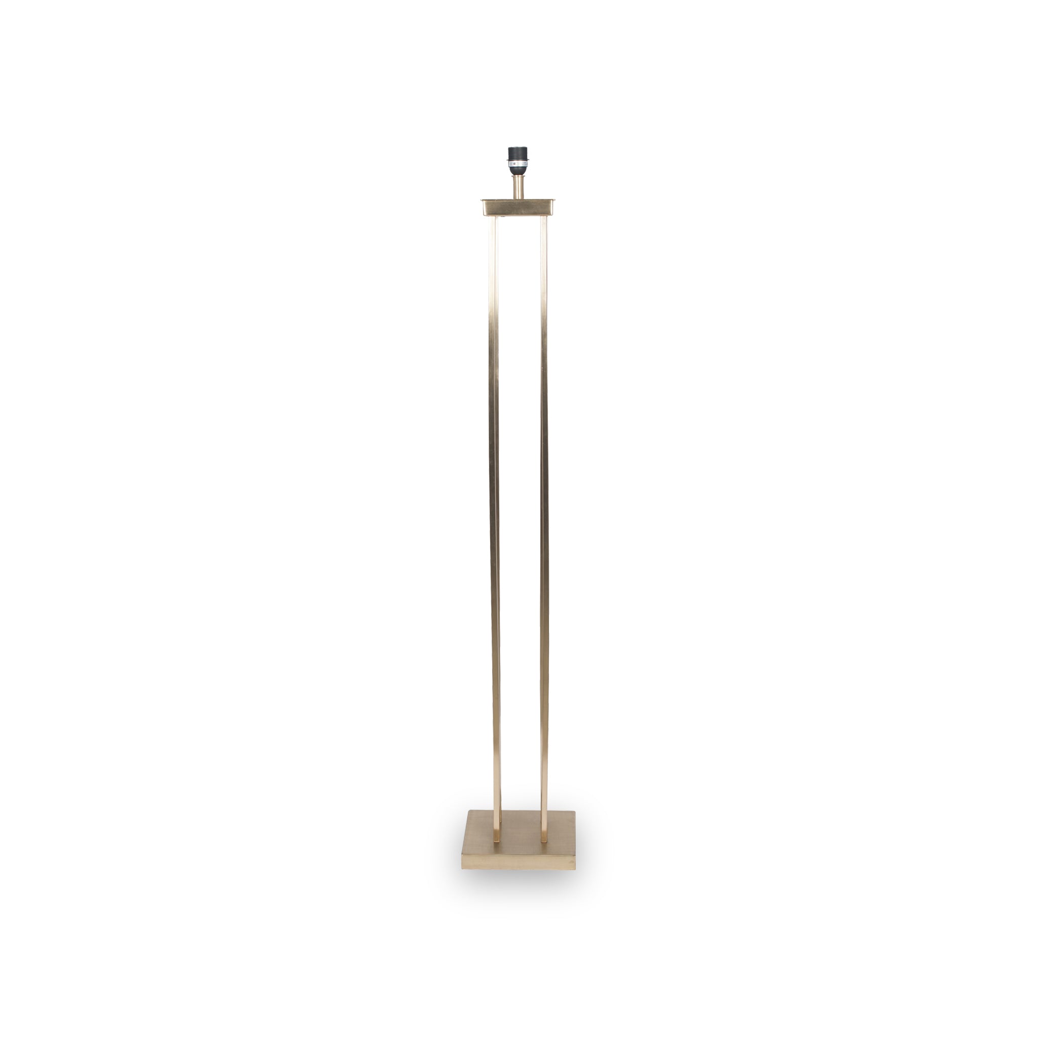 Langston Satin Brass Metal 4 Post Floor Lamp For Living Room Roseland