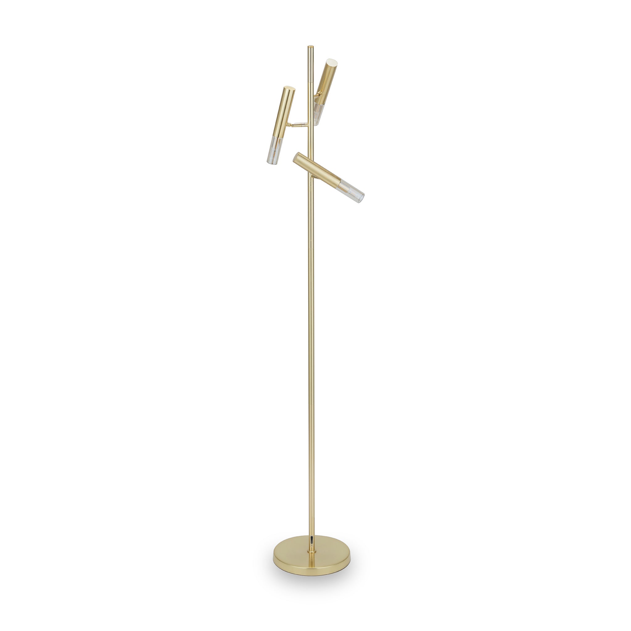 Harper Gold Metal 3 Light Floor Lamp For Living Room Roseland