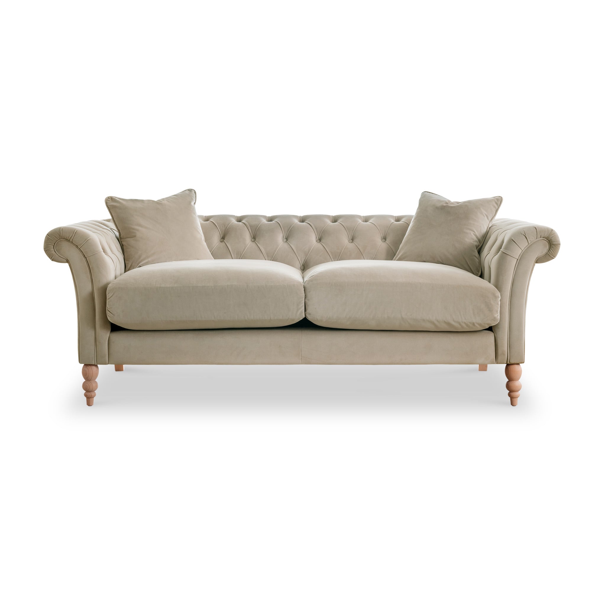 Balmoral Velvet Chesterfield 3 Seater Sofa 5 Colours Uk Made
