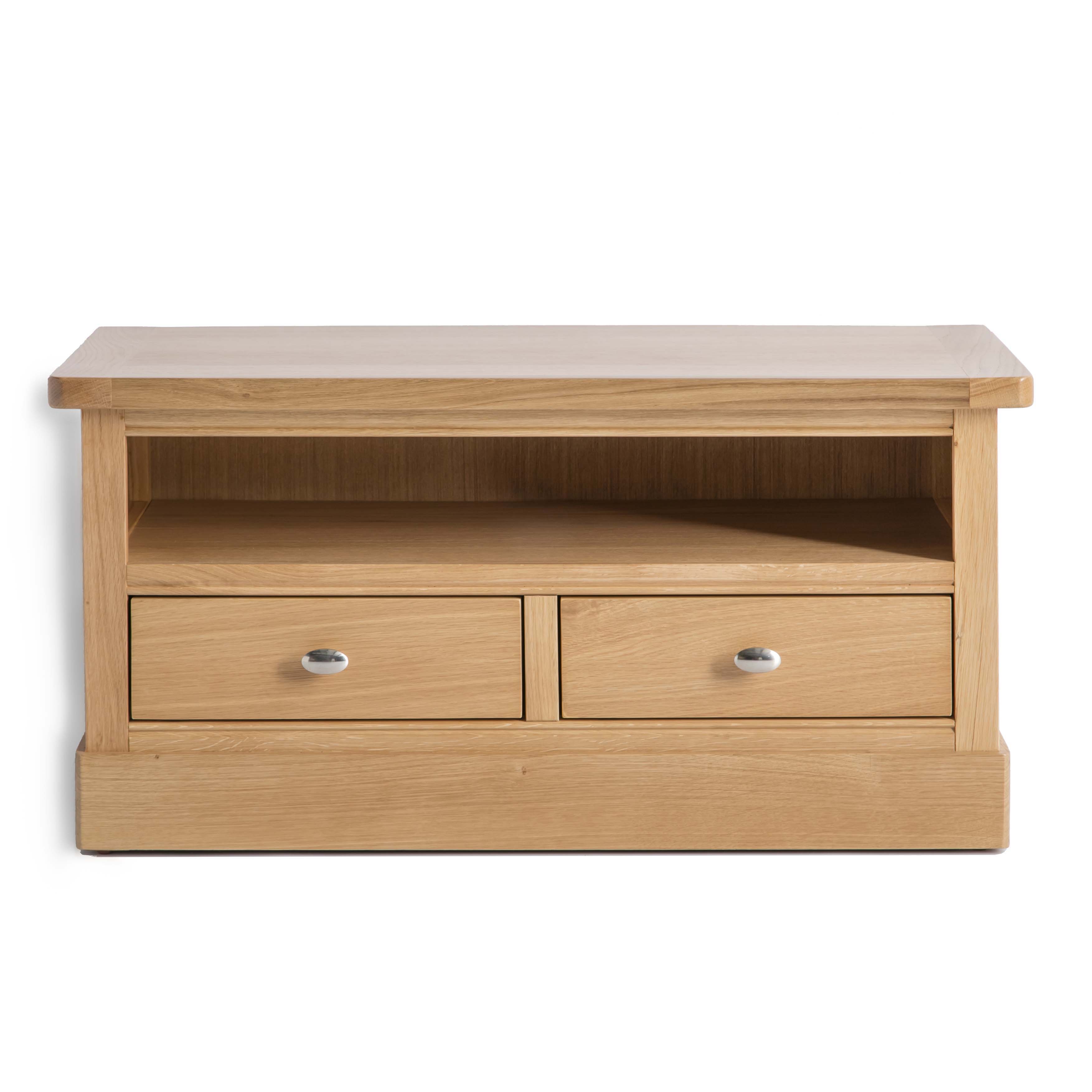 Hampshire Light Oak Large Tv Stand Screens Up To 42 Solid Oak