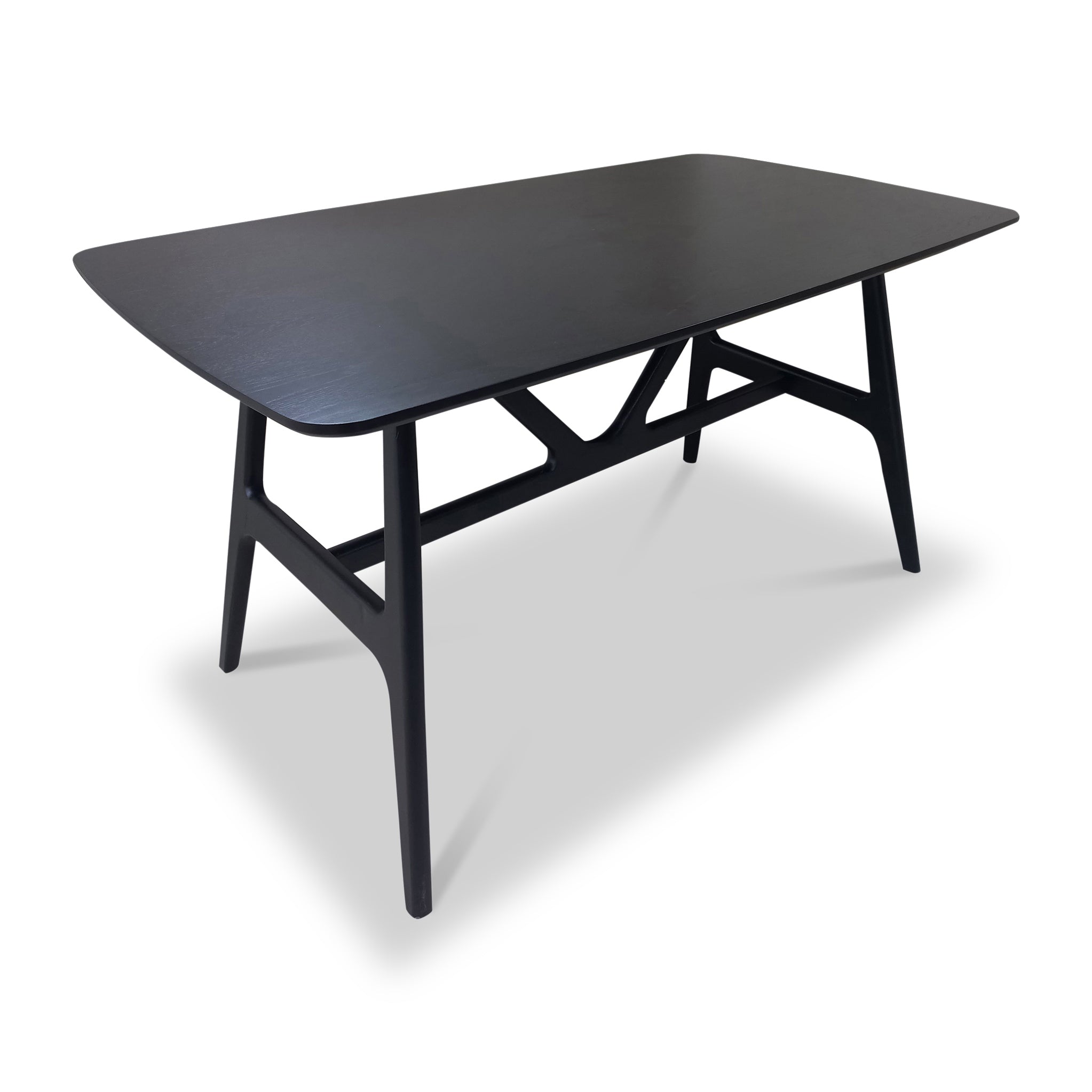 Jackson 135cm Black Rectangular Dining Table For 6 Roseland