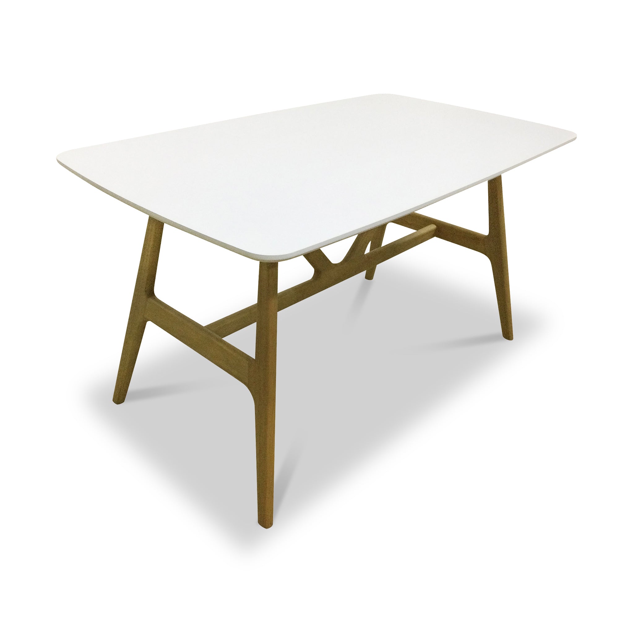 Jackson 135cm White Rectangular Dining Table For 6 Roseland