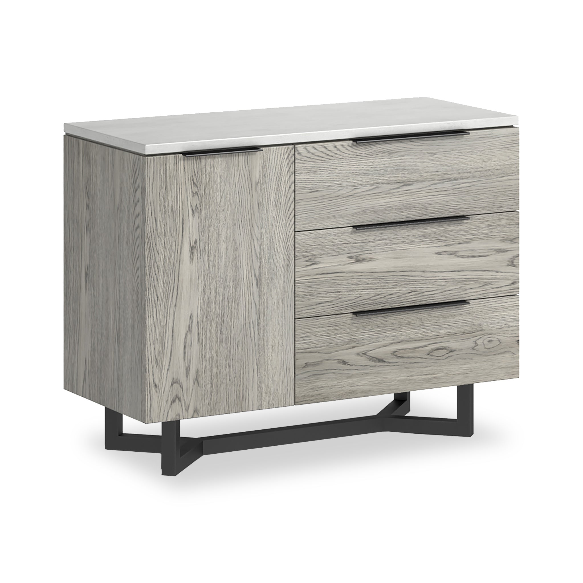 Epsom Industrial Small Sideboard Cabinet Concrete Effect Wood