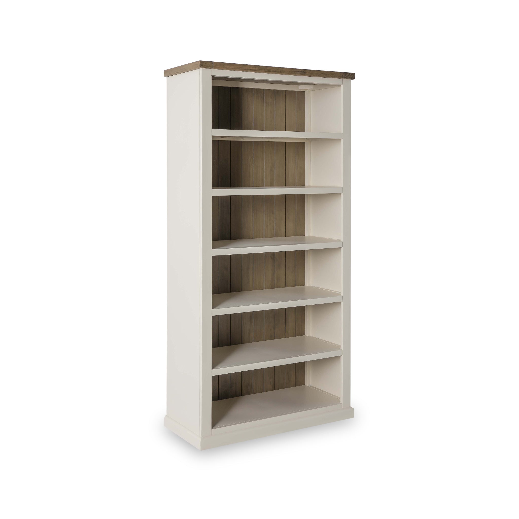 Hove Ivory Large Bookcase 6 Shelves Roseland