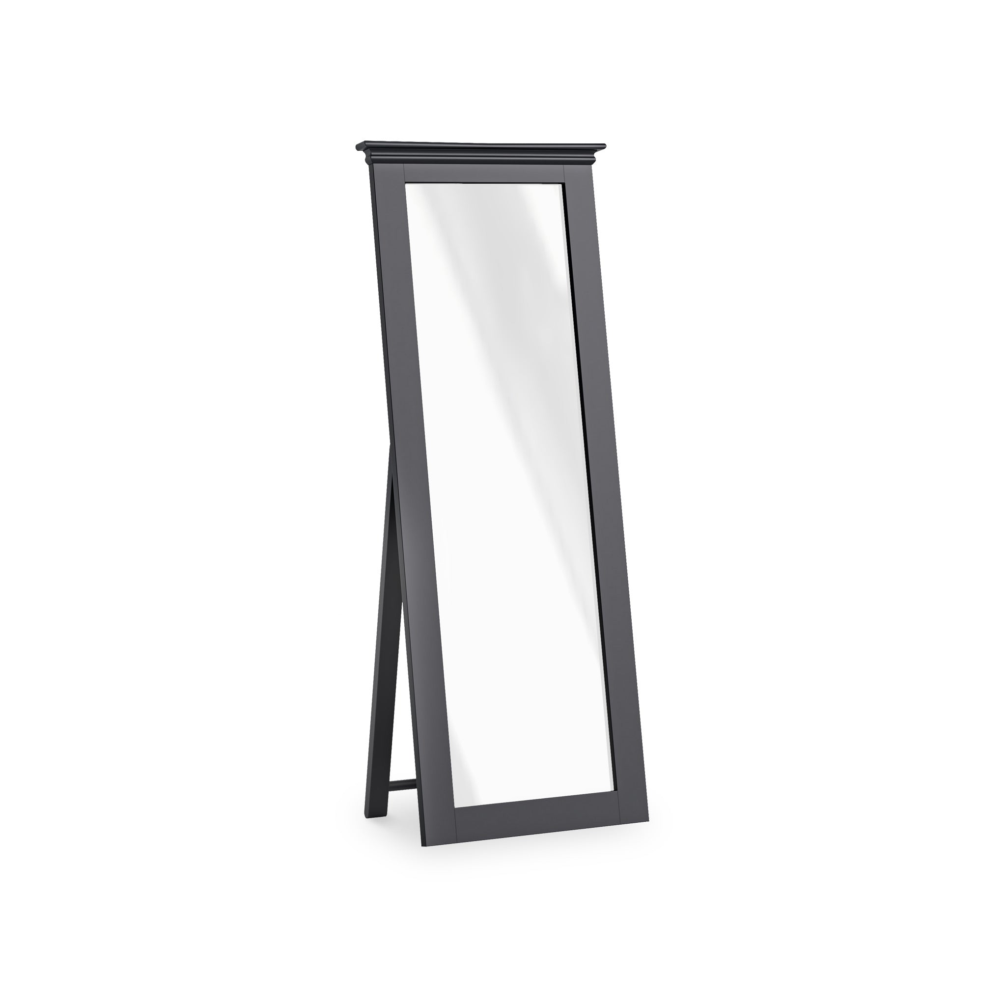 Porter Painted Freestanding Cheval Mirror White Charcoal Roseland