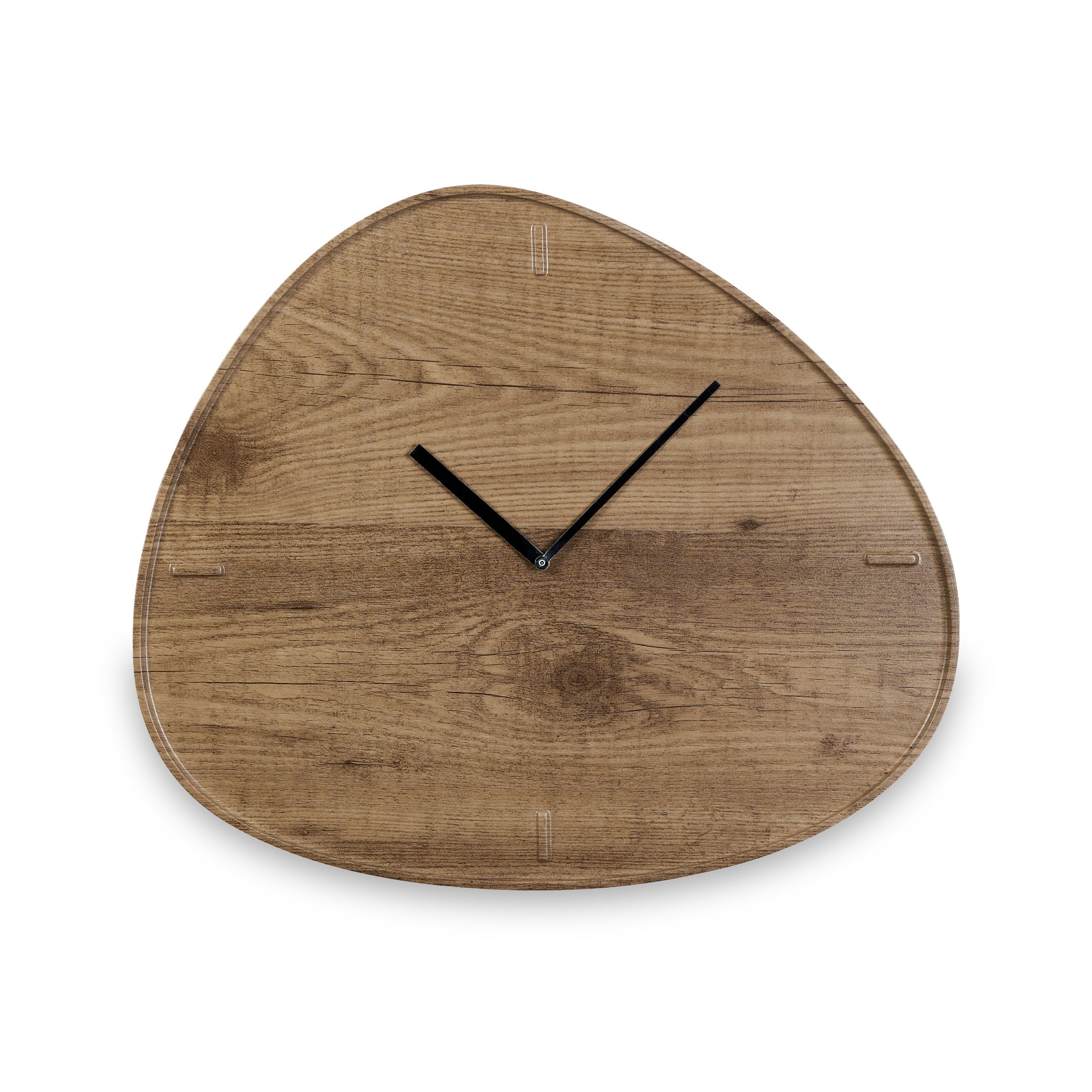 Natural Wood Veneer Tear Faceless Wall Clock For Living Room Roseland