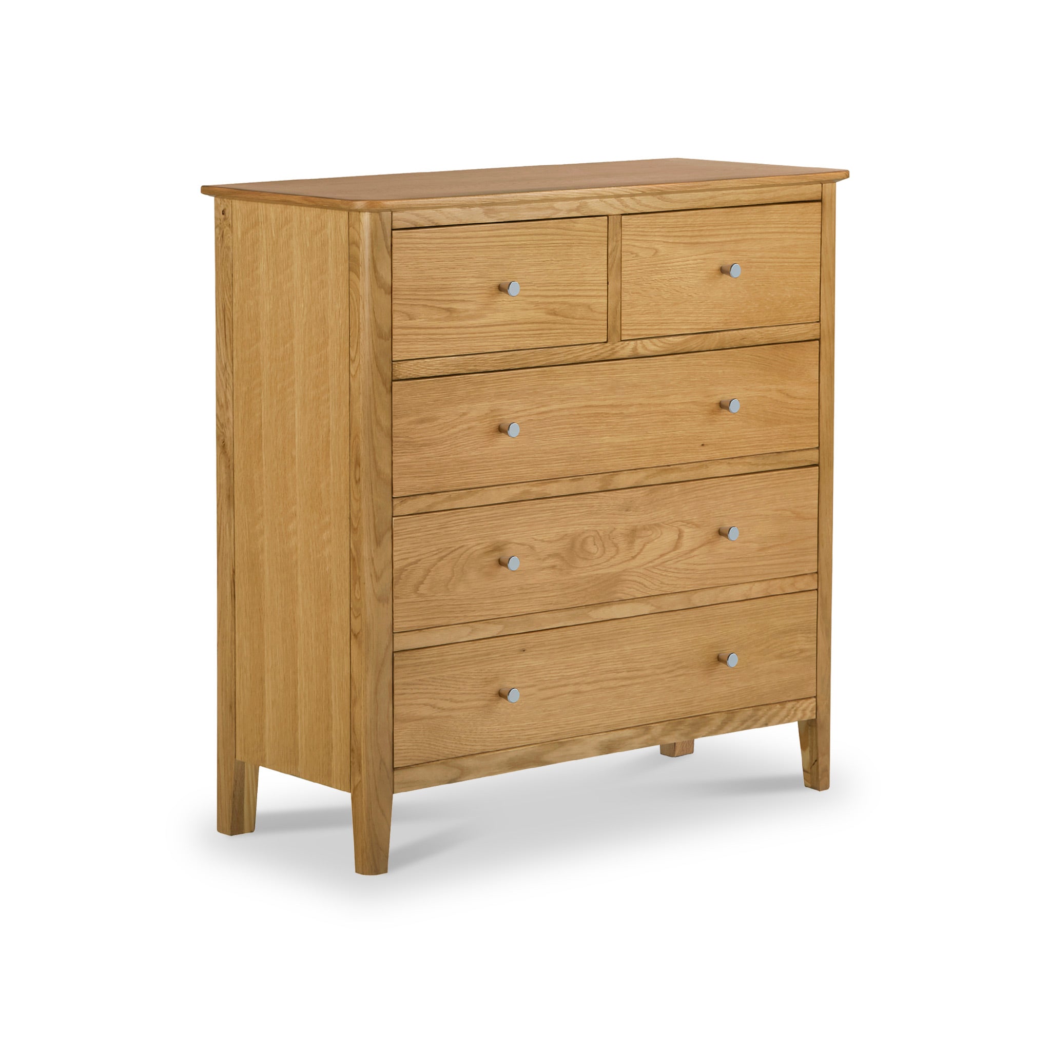 Saxon Oak Natural Wood 2 Over 3 Chest Of Drawers
