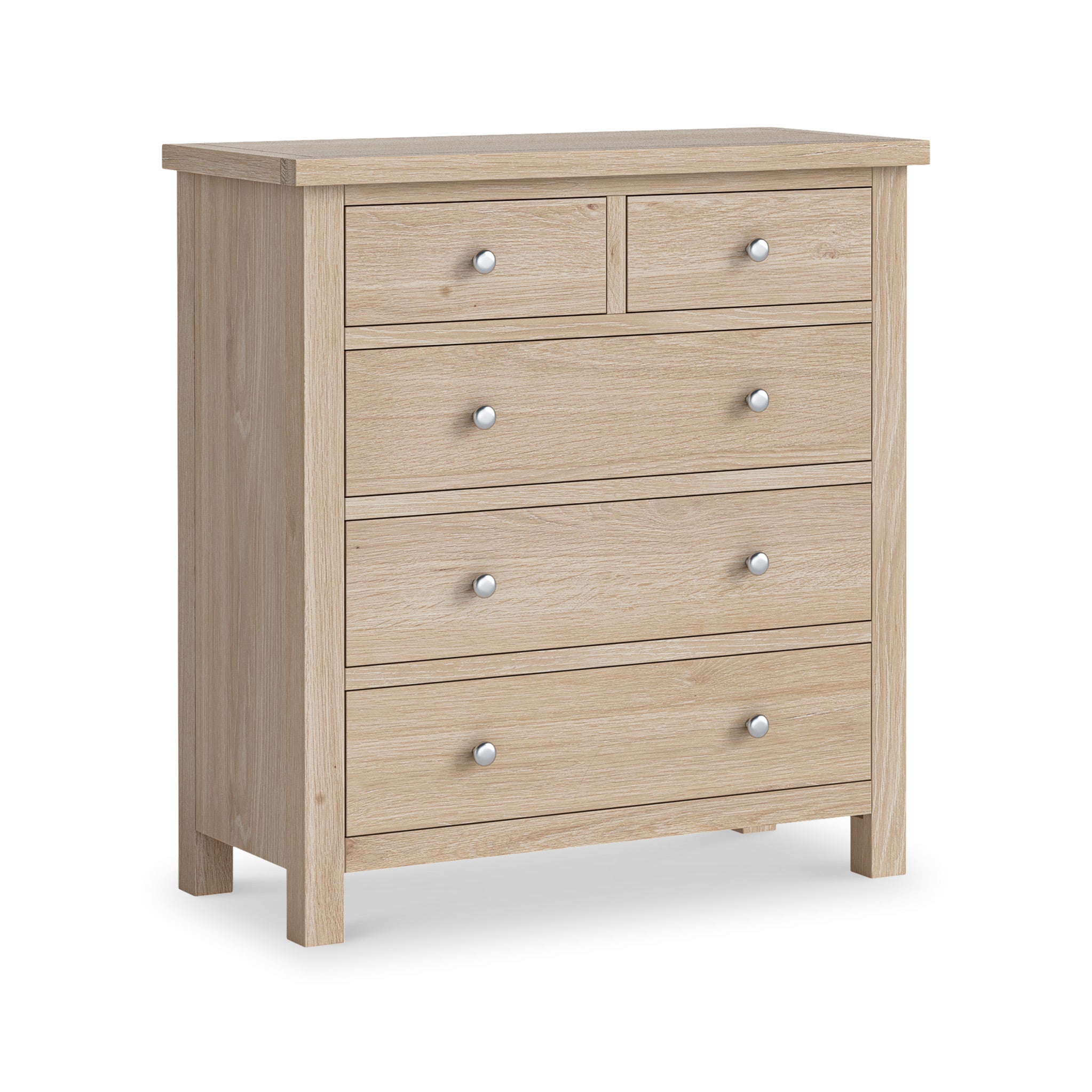 Farrow Oak 2 Over 3 Chest Of Drawers For Bedroom