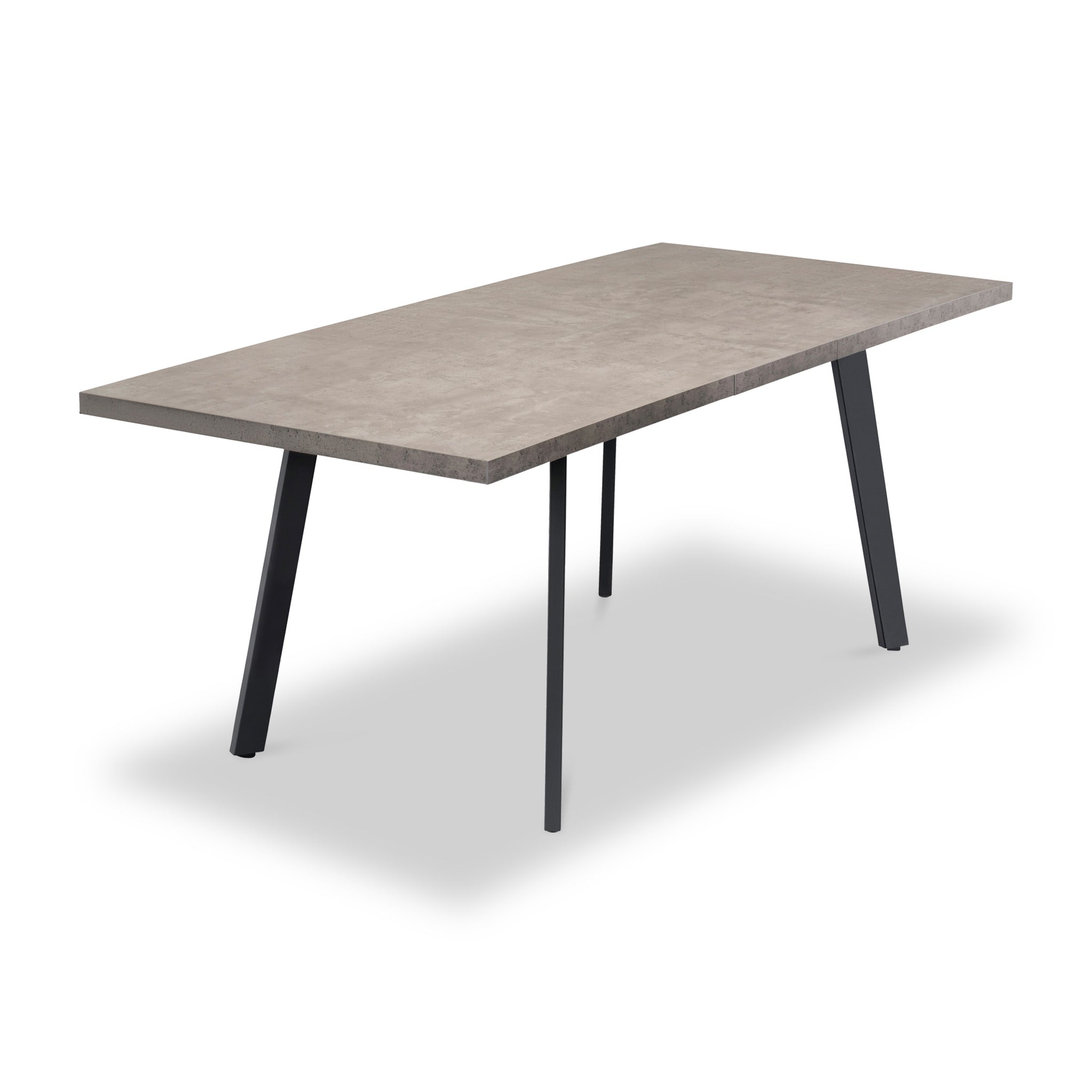 Parker Grey Concrete Effect Extending Dining Table For 6 Roseland