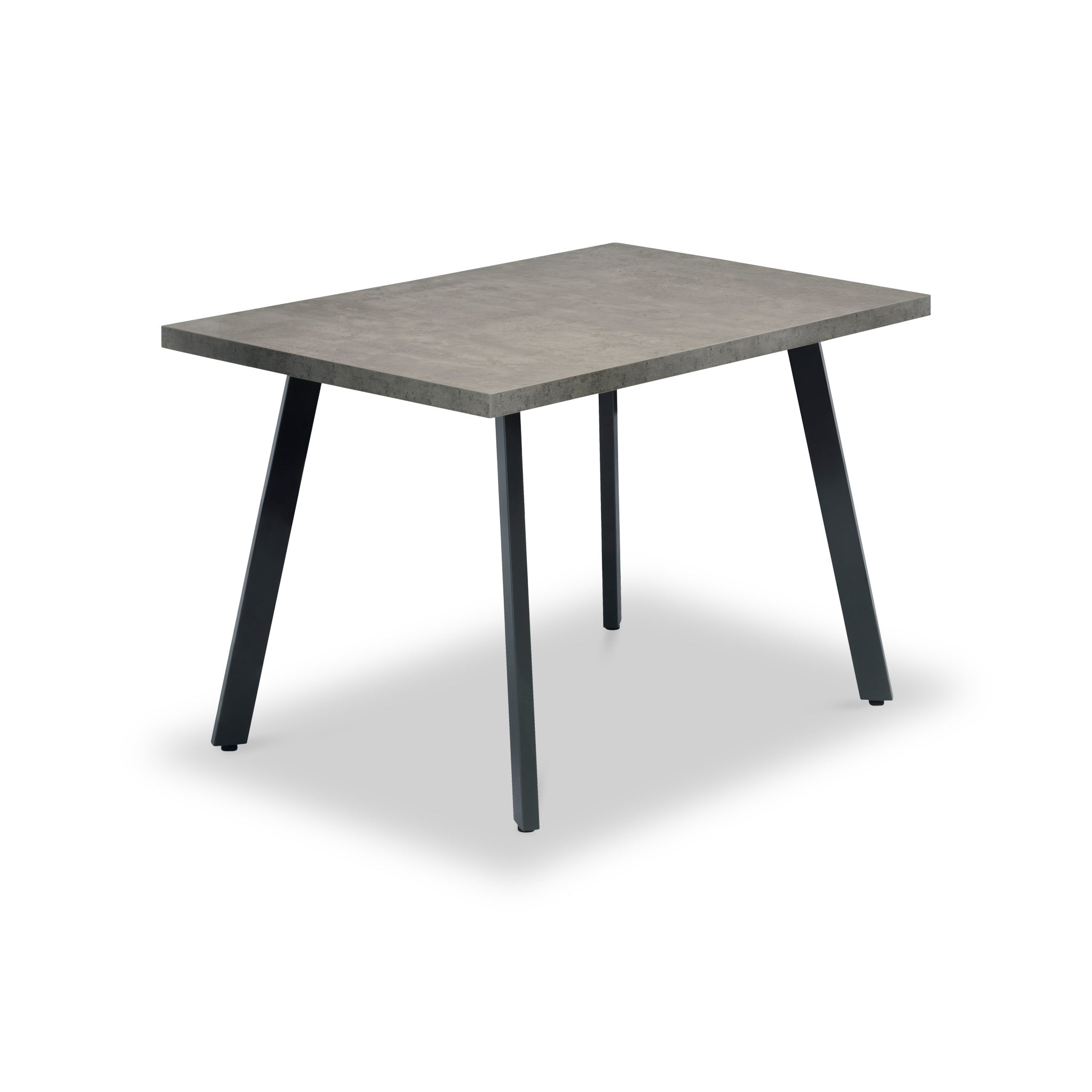 Parker Grey 120cm Rectangular Dining Table With Concrete Effect