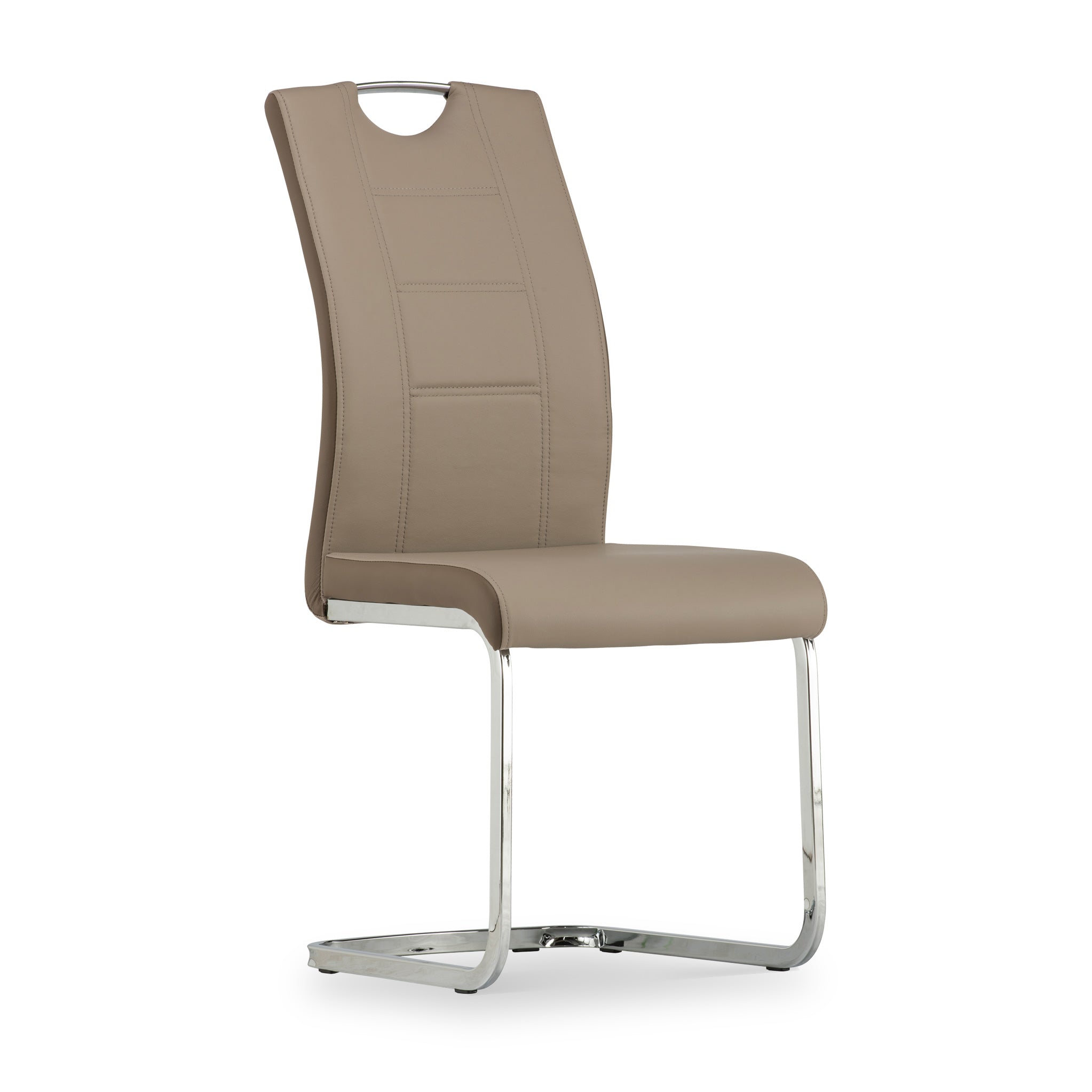 Worthing Latte Faux Leather Dining Chair Roseland