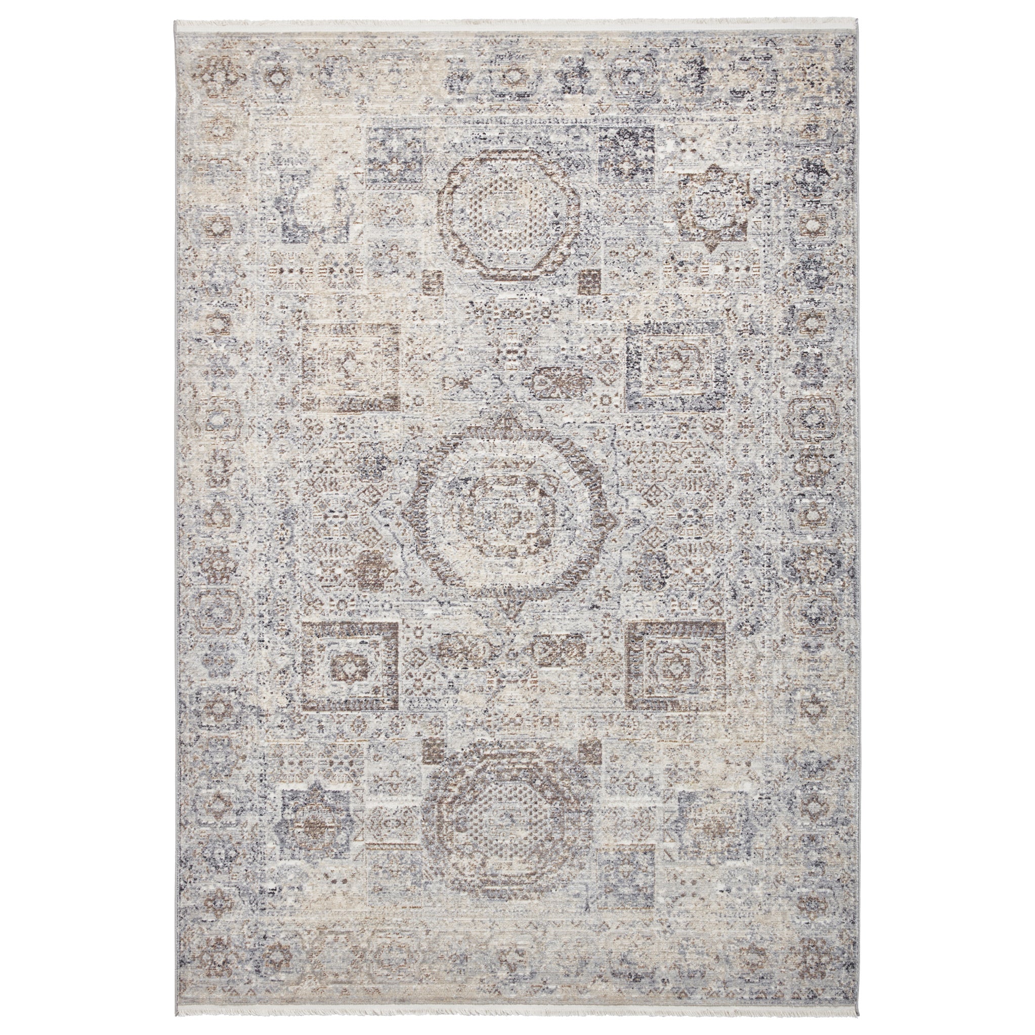 Thea Grey Moroccan Distressed Rectangular Rug For Living Room Or Bedroom