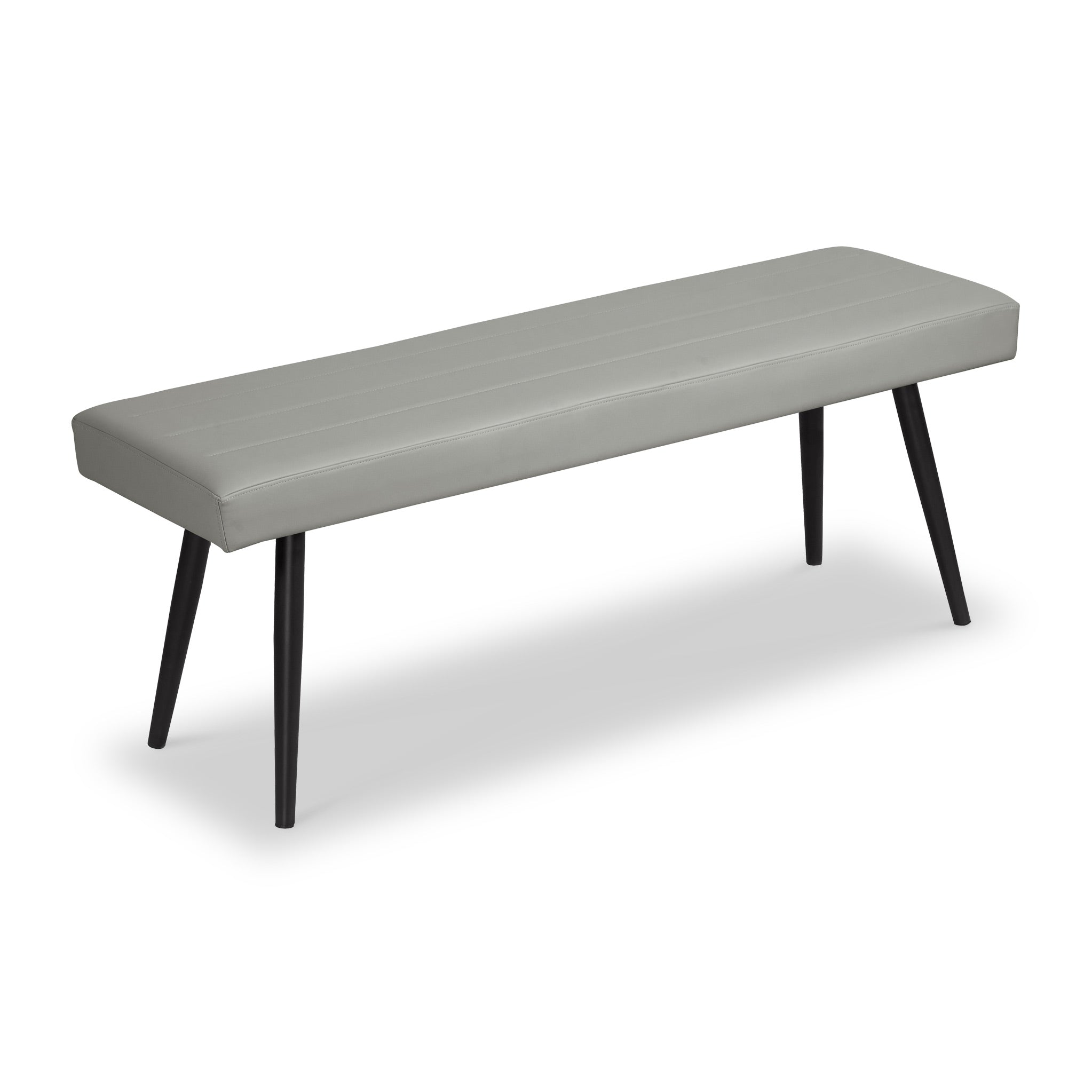 Whitstone Light Grey Faux Leather Dining Bench For Dining Room Roseland