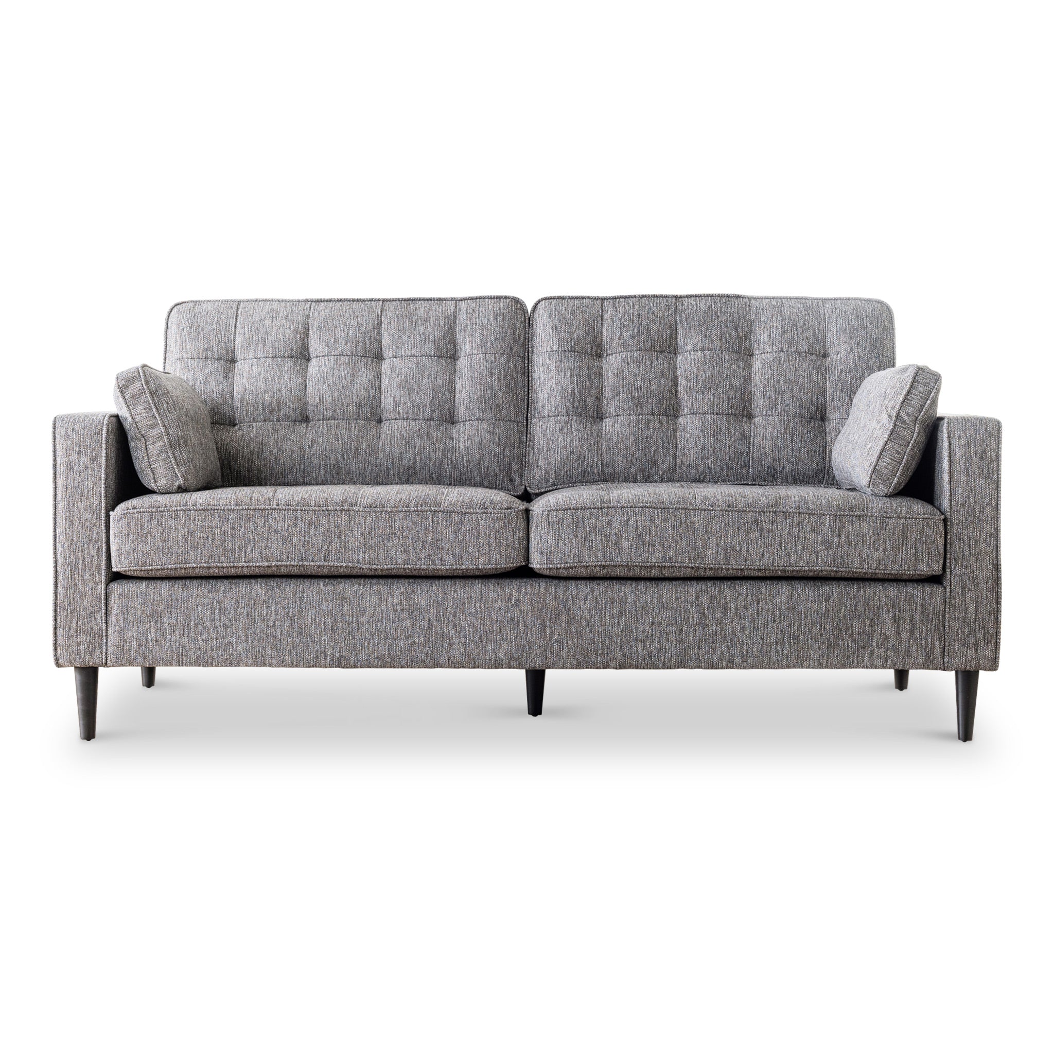 Blake Grey Slubbed Fabric 3 Seater Sofa For Living Room Roseland