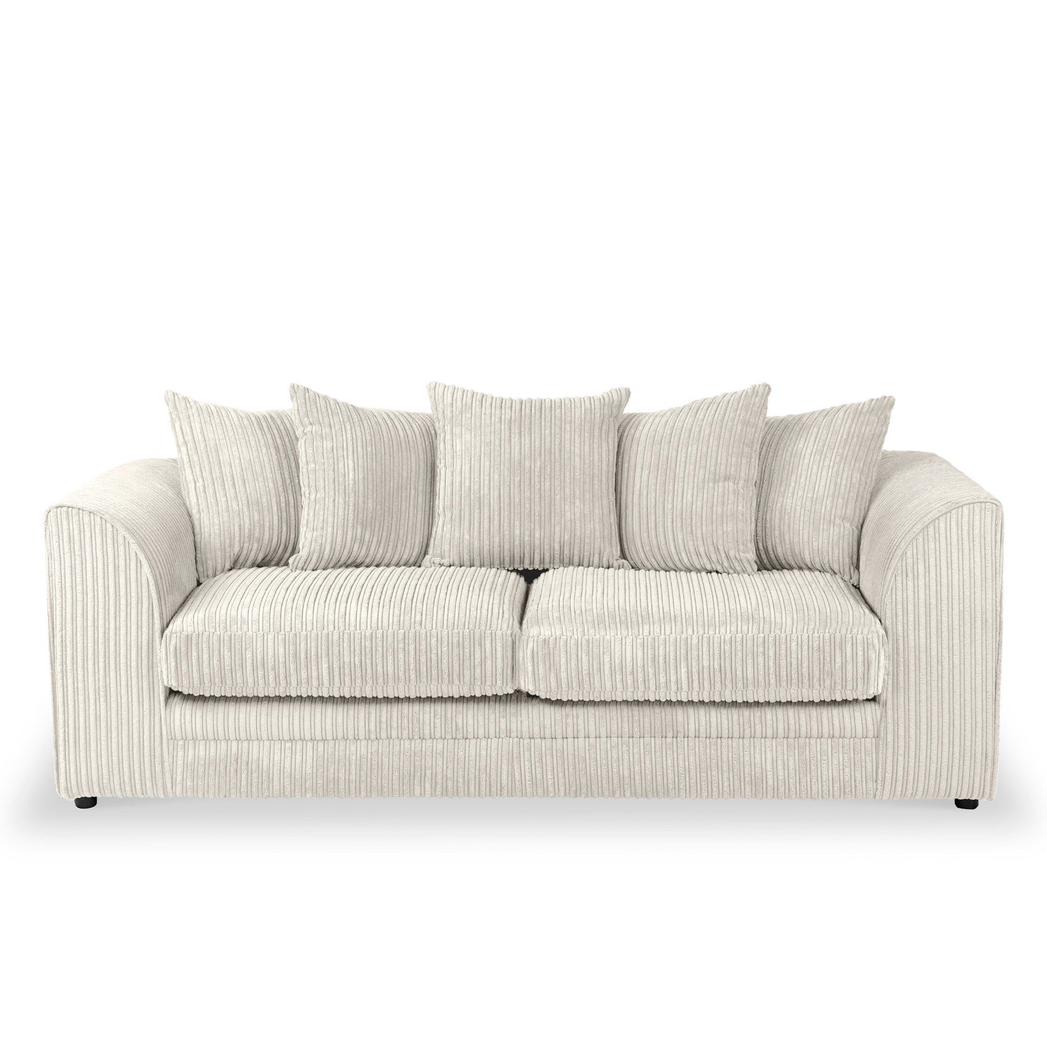 Bletchley 3 Seater Jumbo Cord Fabric Scatter Sofa Roseland