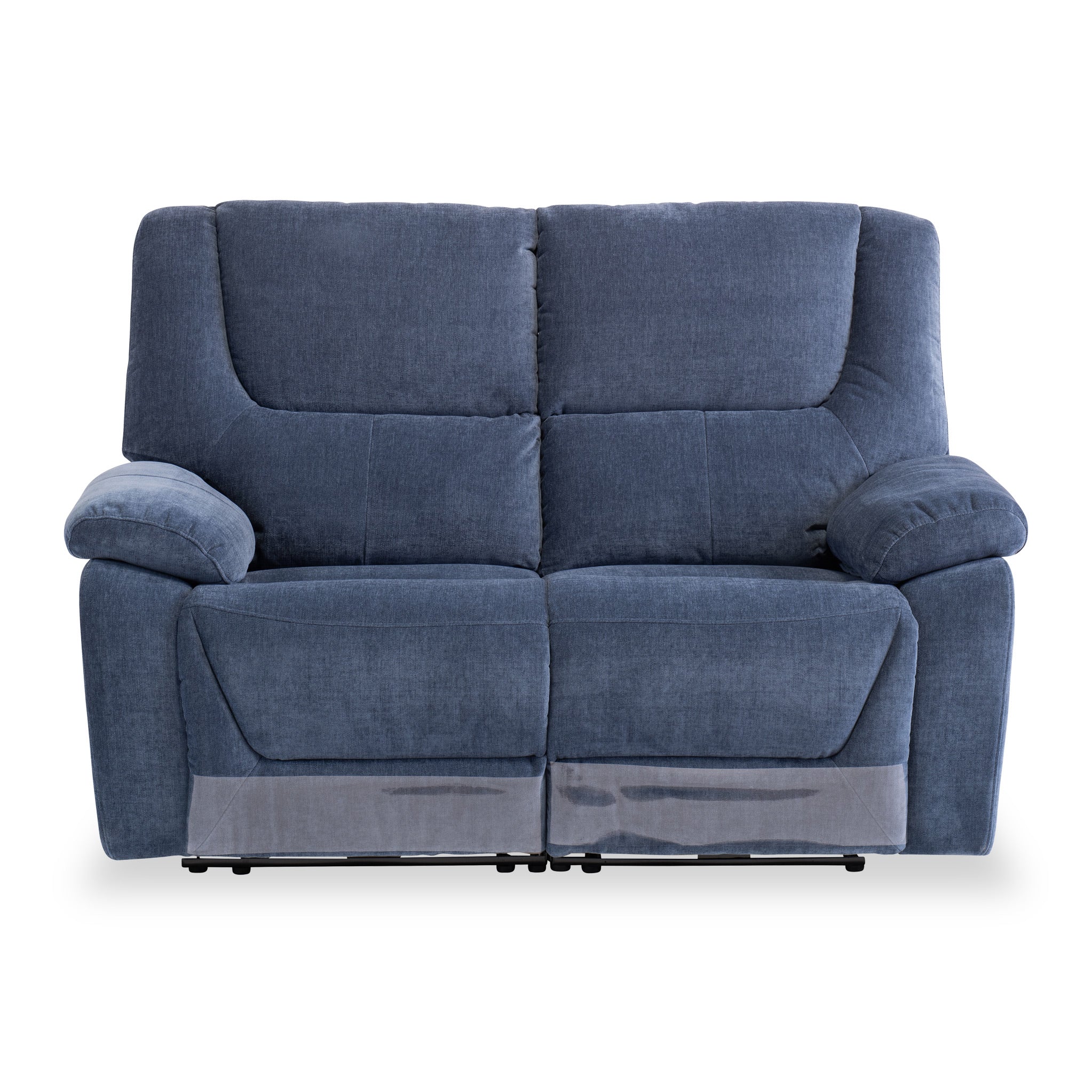 Barlow Fabric Electric Reclining 2 Seater Sofa Blue Grey Roseland