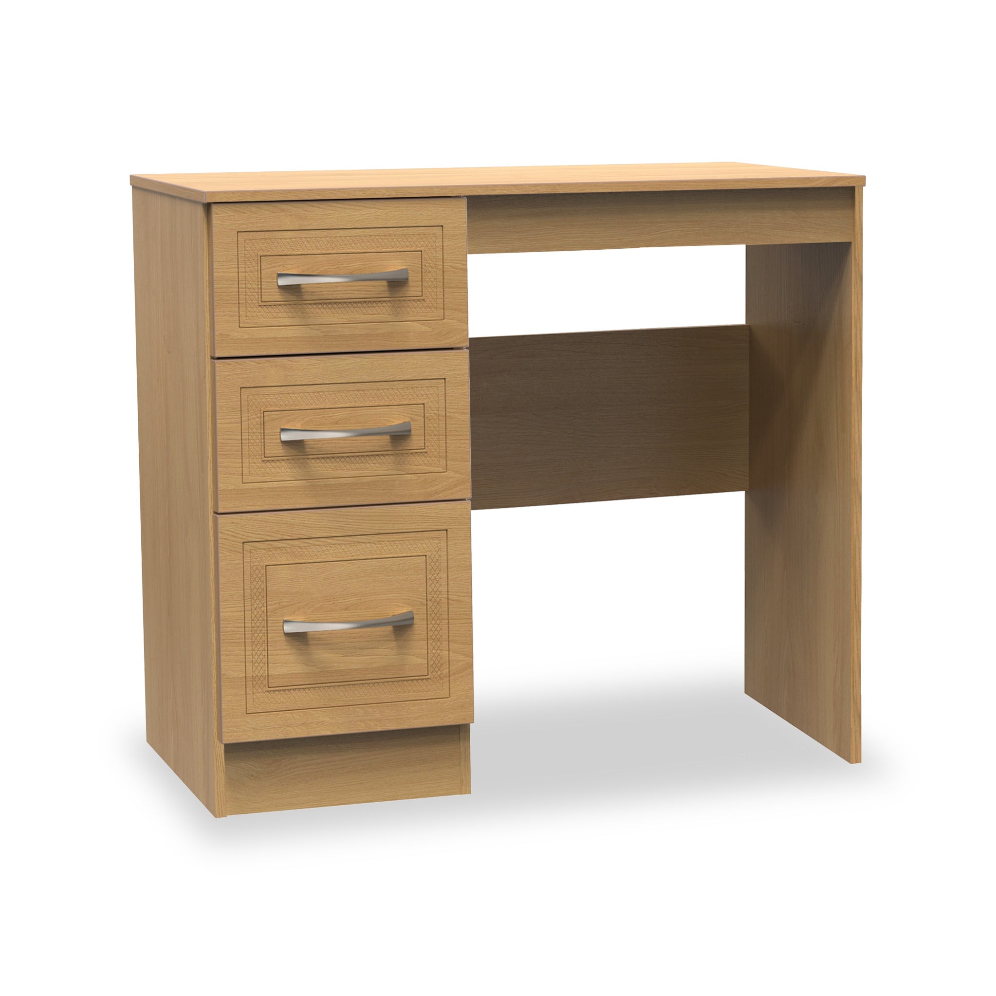 Killgarth 3 Drawer Dressing Table White Or Oak Effect Roseland