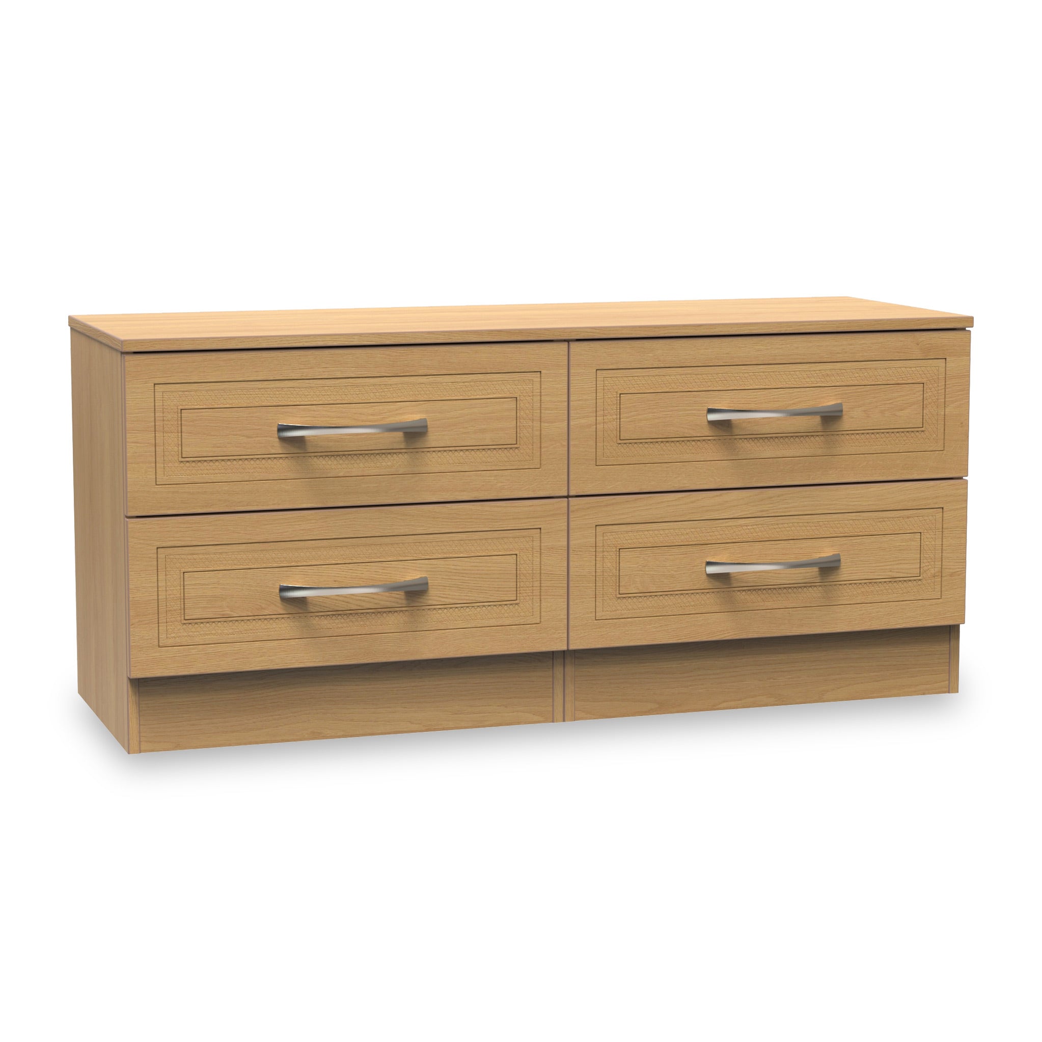 Killgarth 4 Drawer Low Storage Chest Unit White Or Oak Roseland