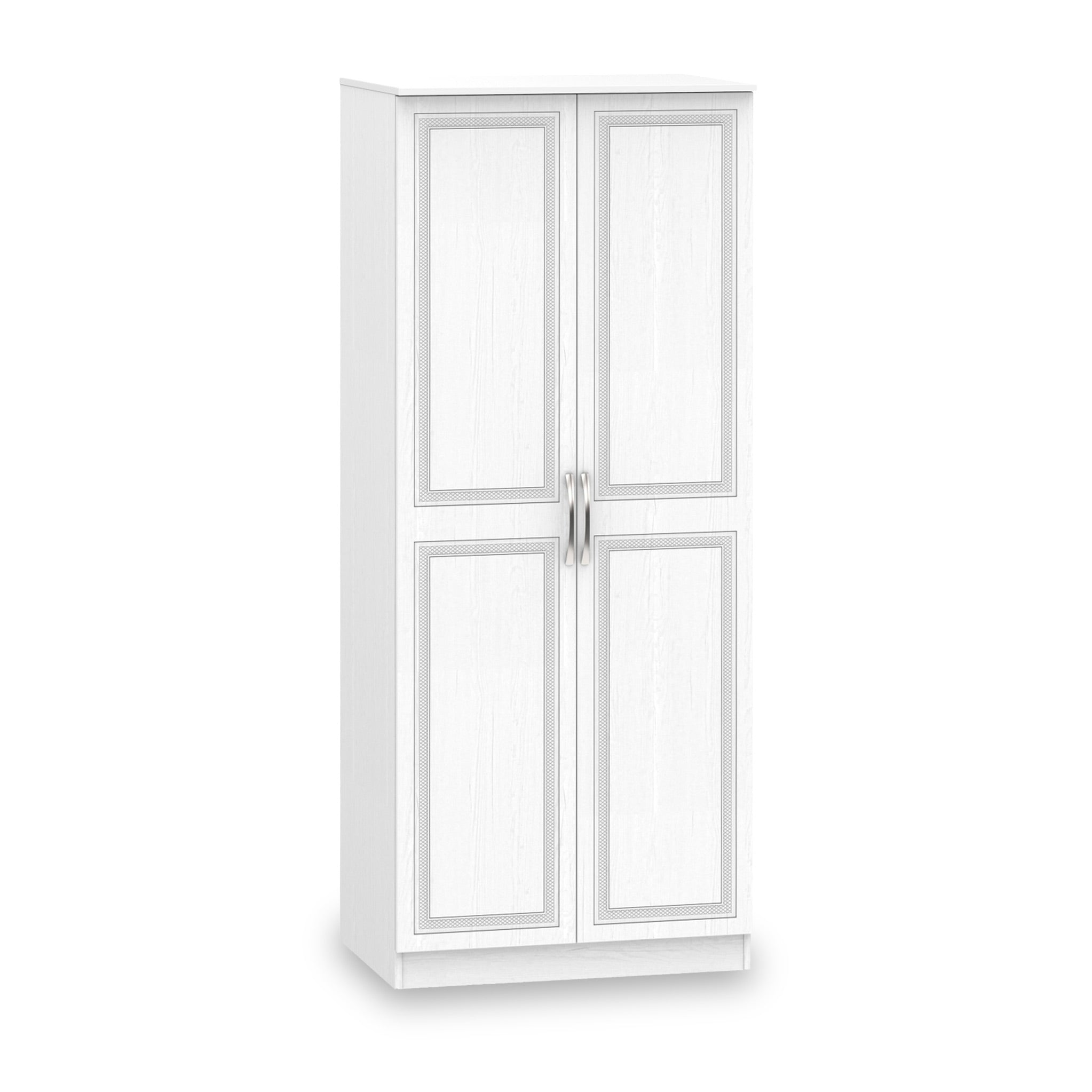 Killgarth 2 Door Double Wardrobe White Or Oak Effect Roseland