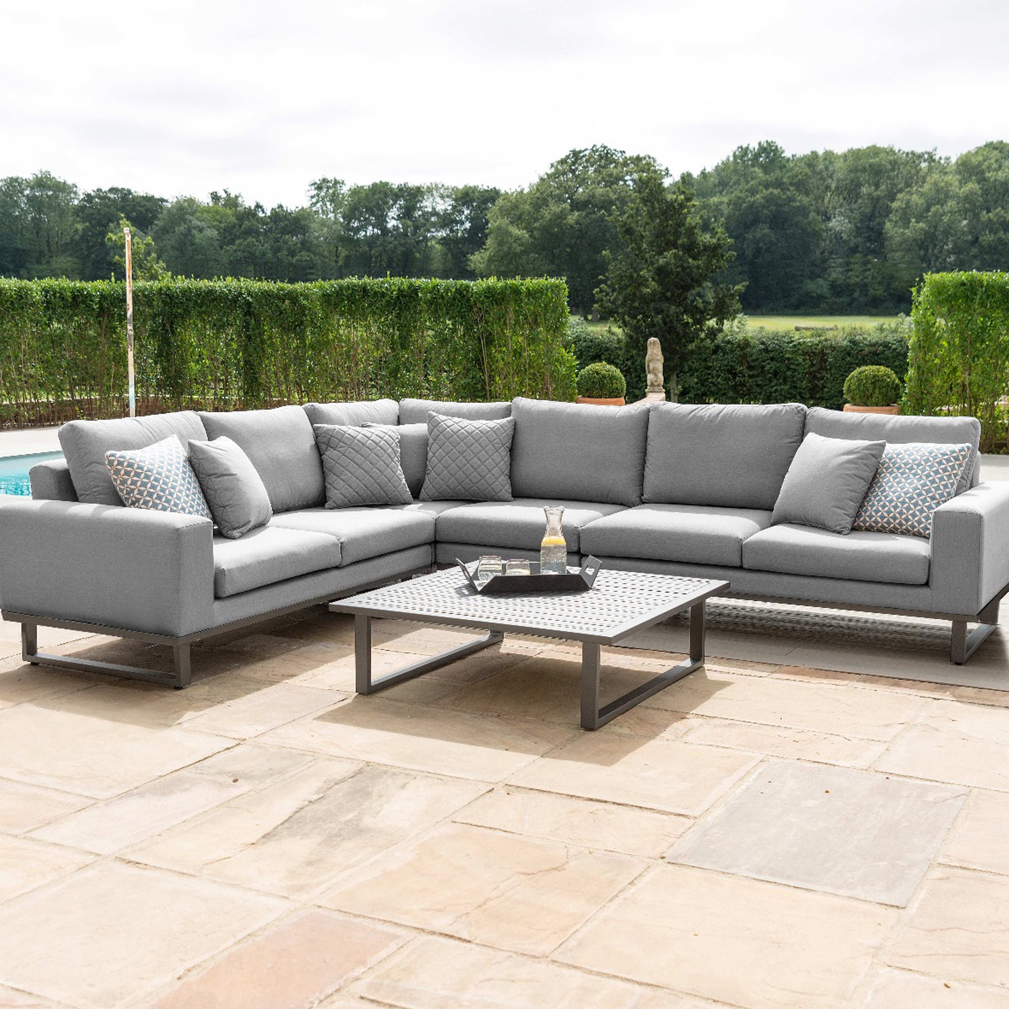 Maze Ethos Large Outdoor Corner Sofa Group With Coffee Table Roseland