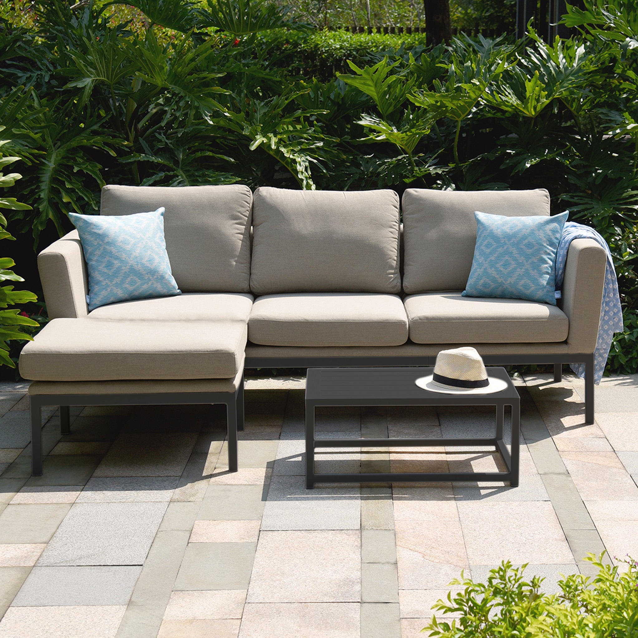Pulse Outdoor All Weather Chaise Sofa Set With Winter Cover Roseland