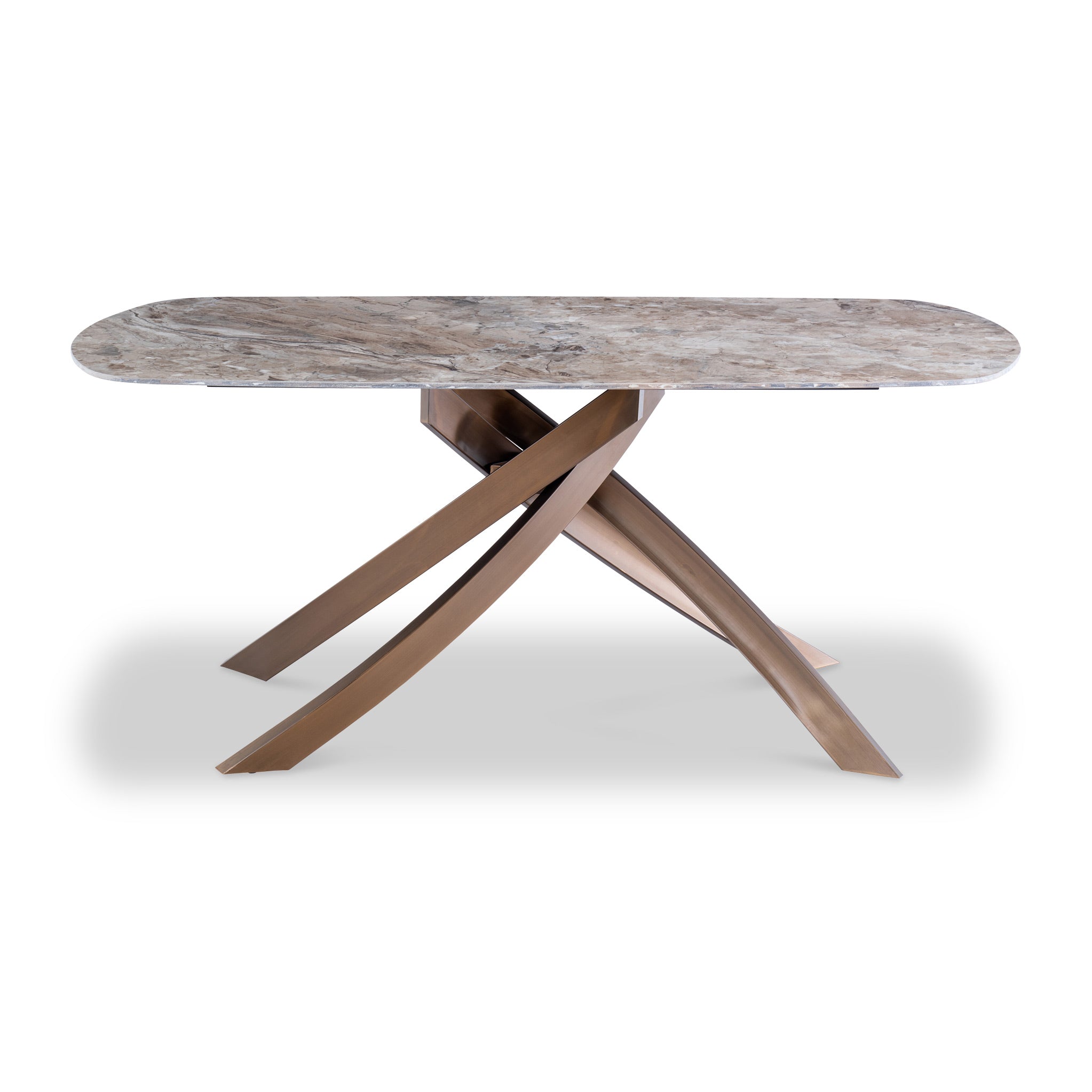 Troy Brown 180cm Sintered Stone Dining Table For 6 To 8 Roseland