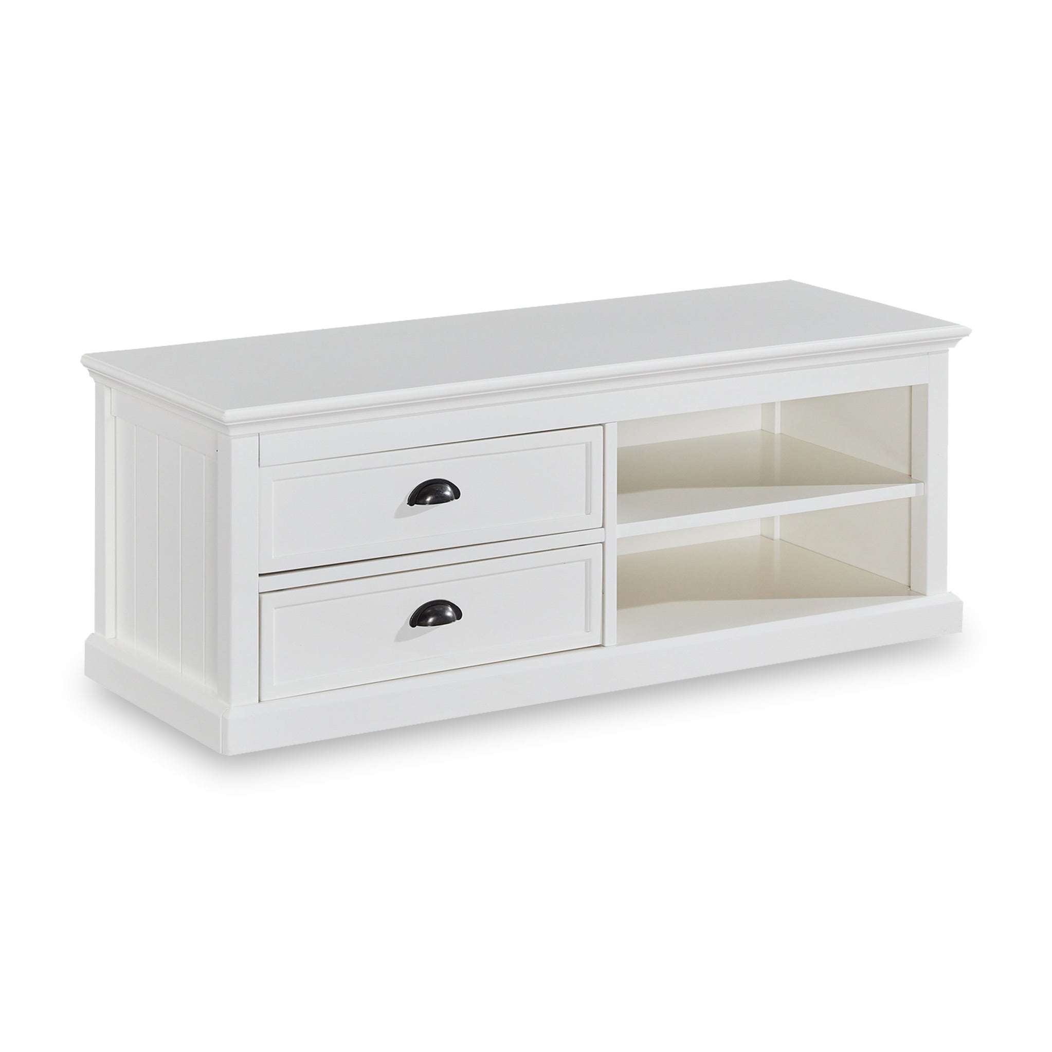 Leighton White 120cm Wide Tv Cabinet Unit With Storage Roseland