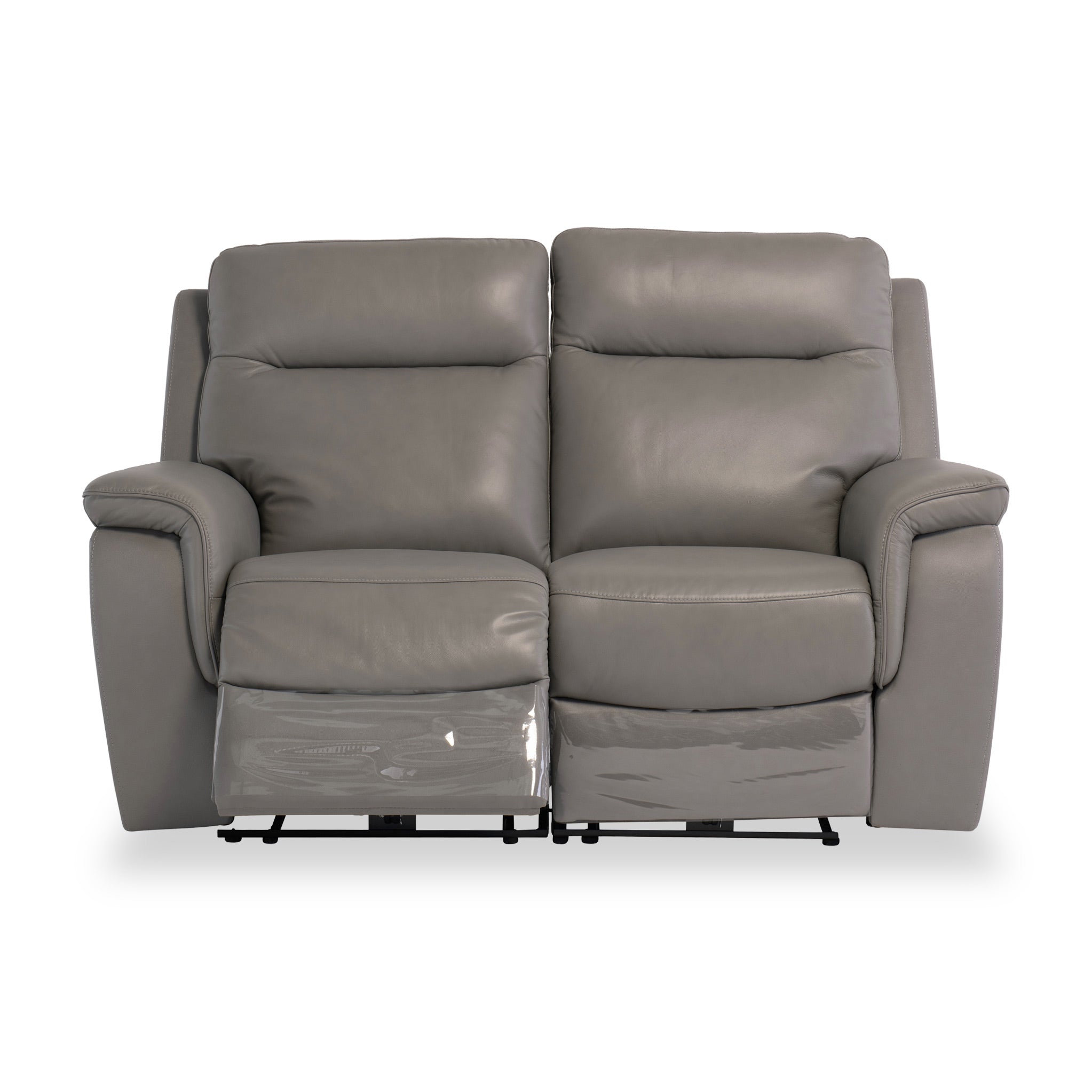 Walter Grey Leather Electric Reclining 2 Seater Sofa Roseland