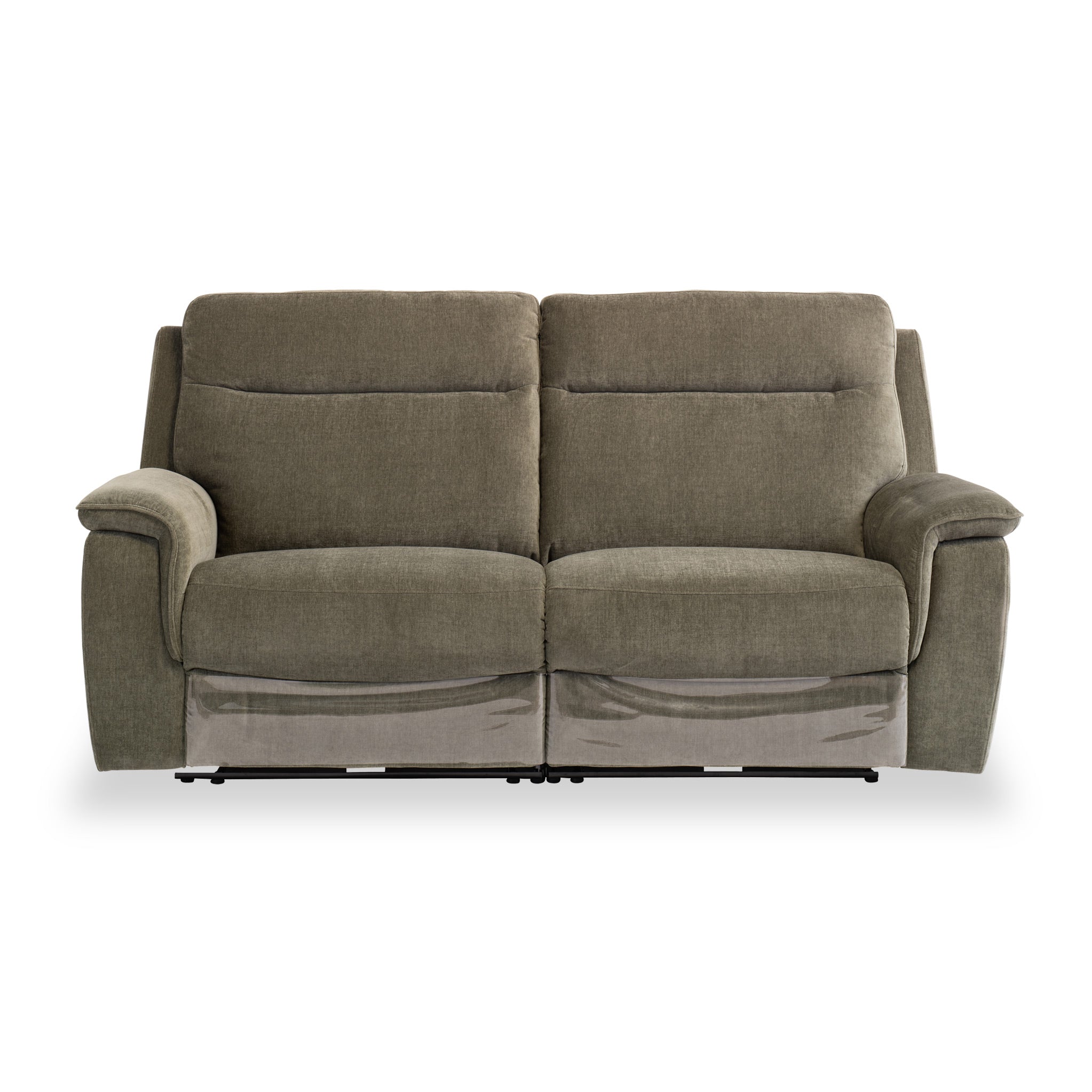 Weston Fabric Electric Reclining 3 Seater Sofa Blue Green Grey