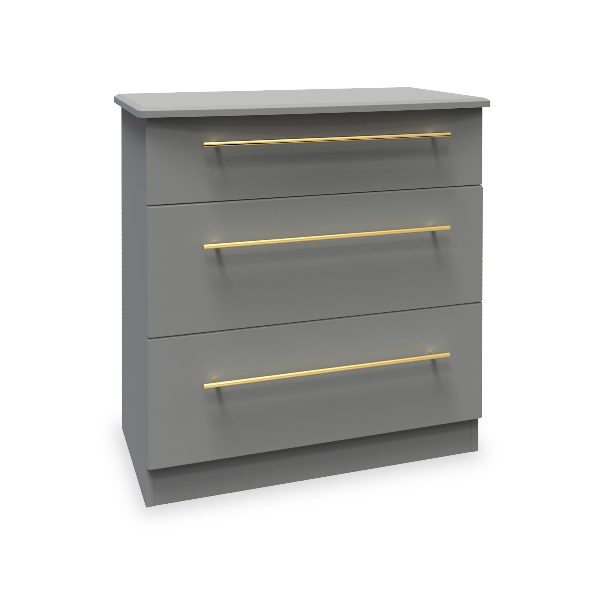 Bramham Grey 3 Drawer Deep Chest Roseland