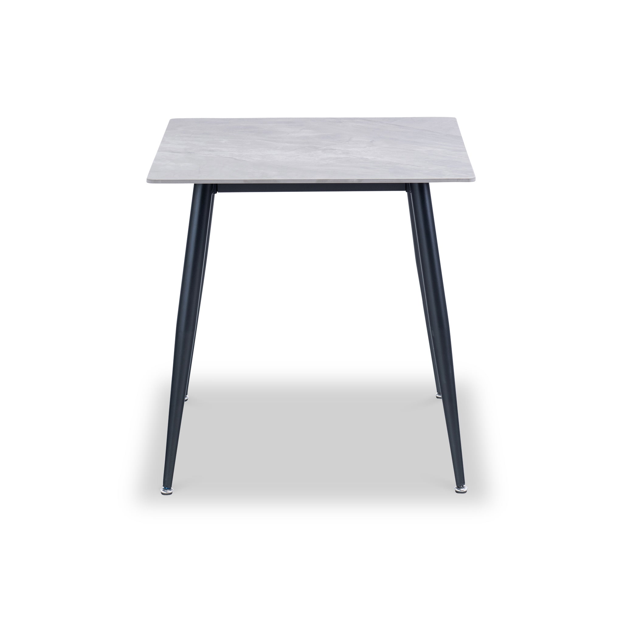 Avril Grey Sintered Stone 75cm Compact Square Dining Table Roseland