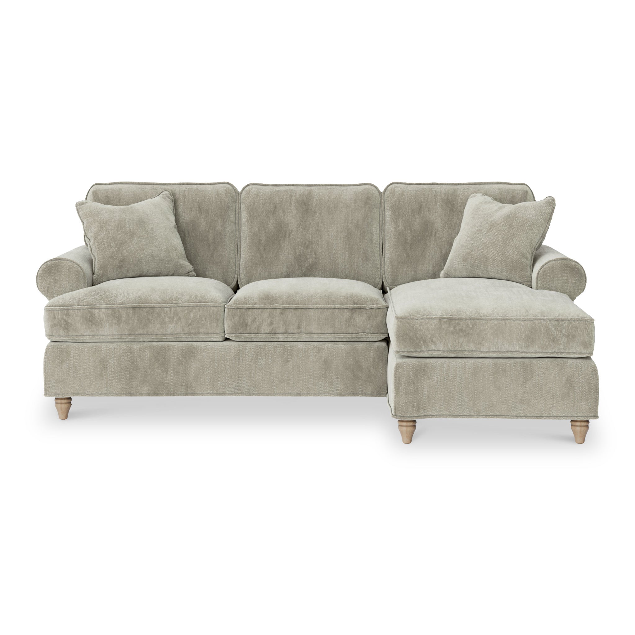 Alfie Chaise Sofa 8 Chenille Colours Made In The Uk Roseland