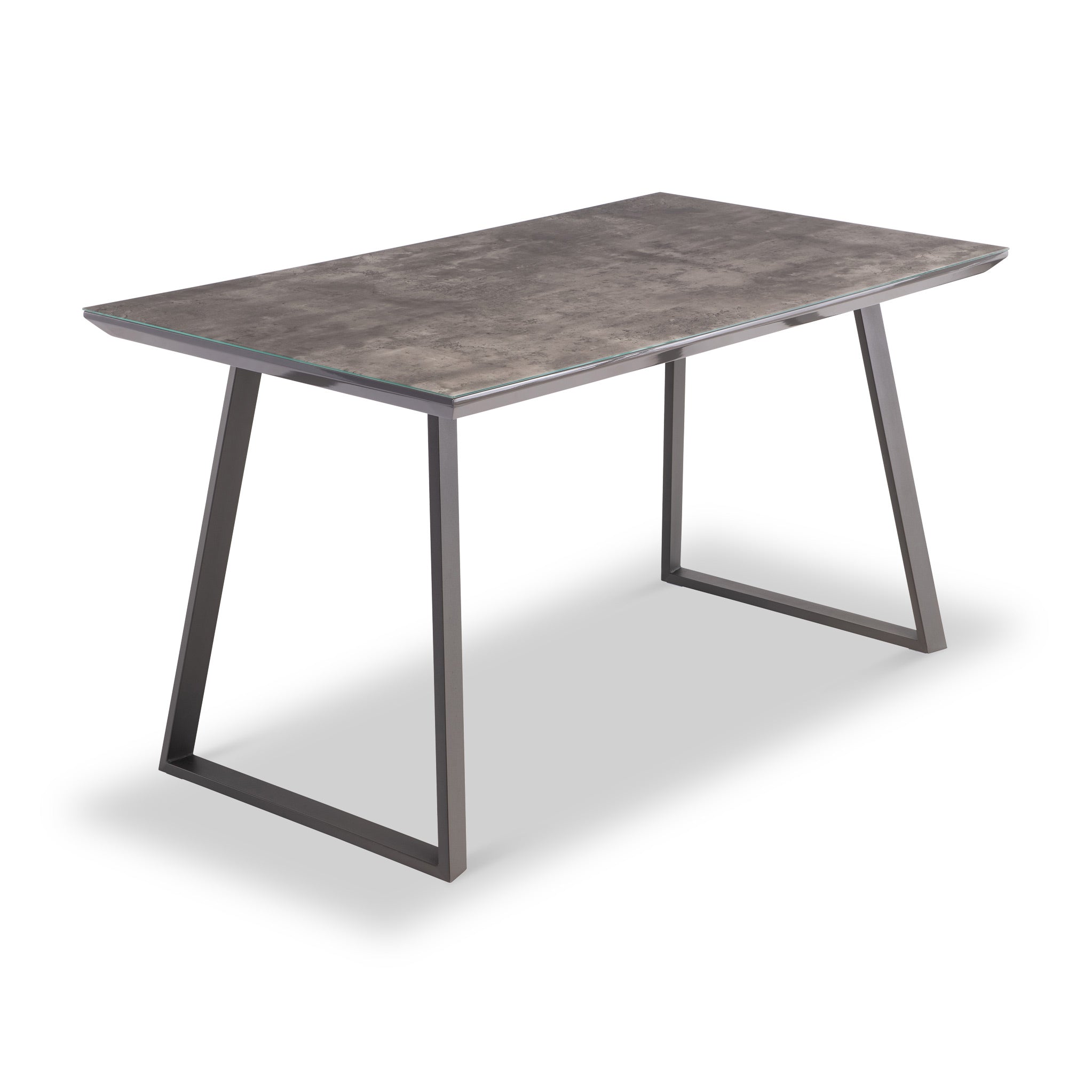 Parker Grey 140cm Rectangular Industrial Dining Table For 4 Roseland