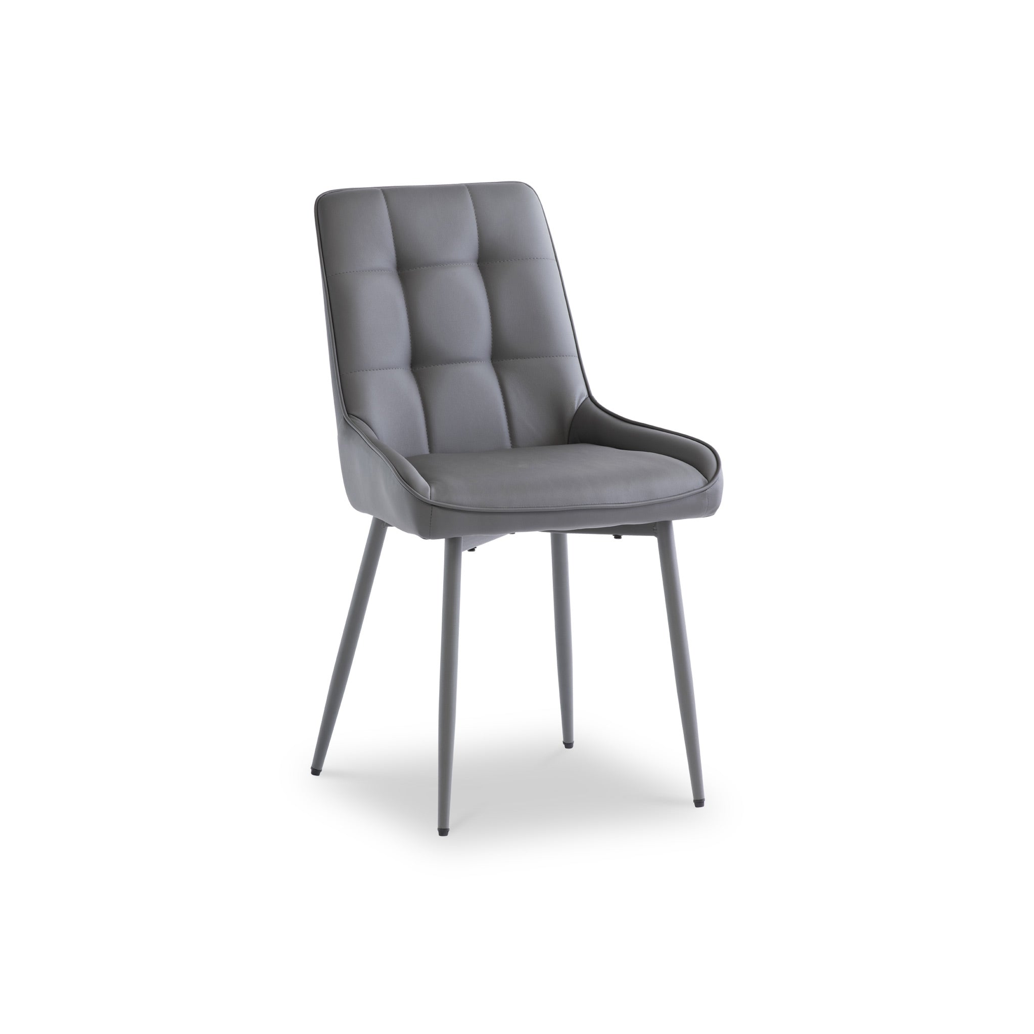 Powell Grey Faux Leather Padded Dining Chair Roseland