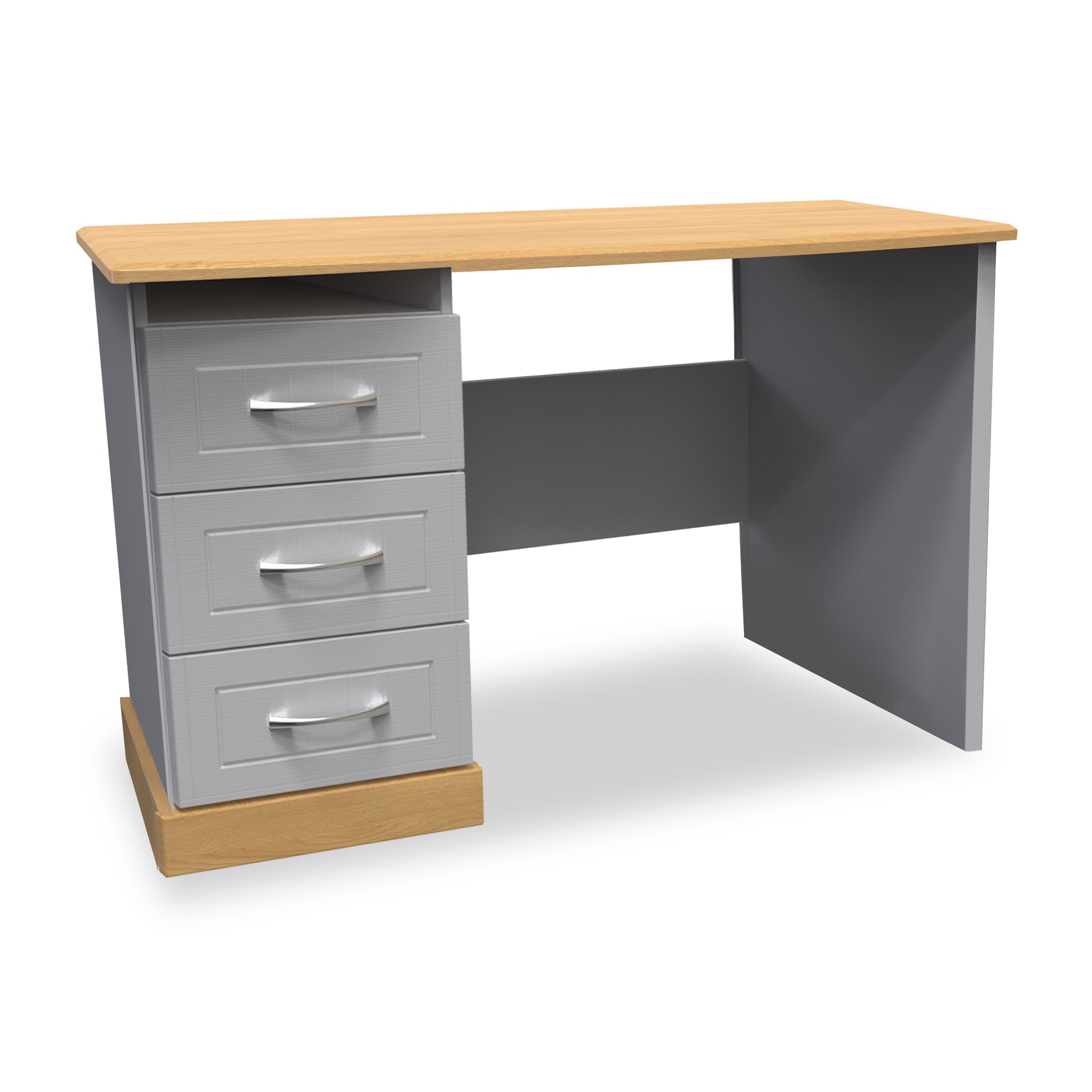 Wickham 3 Drawer Vanity Dressing Table Grey Or White Roseland
