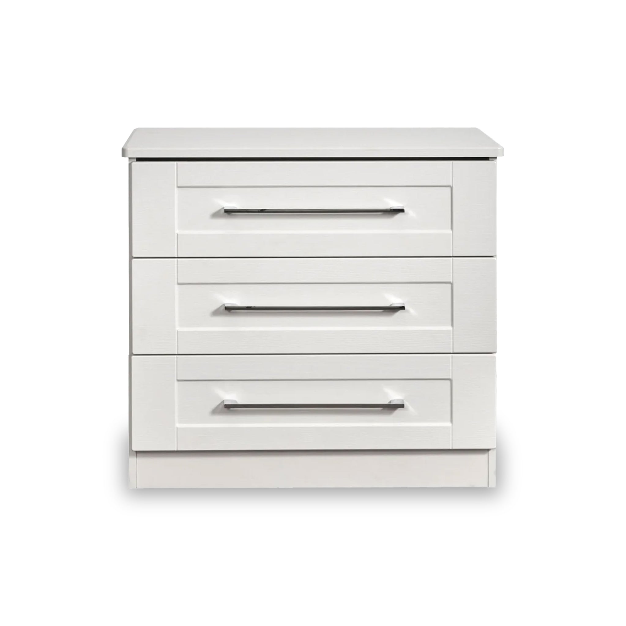 Bellamy 3 Drawer Shaker Chest Of Drawers White Grey Roseland