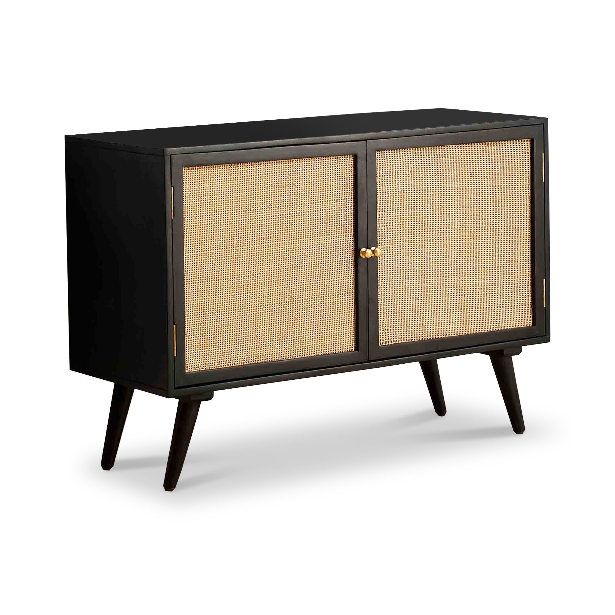 Venti Mango Wood And Cane Small 2 Door Sideboard Cabinet Roseland