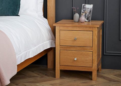 Falmouth Oak Bedside Table | Roseland Furniture
