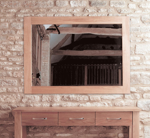 Mobel Oak Wall Mirror | Roseland Furniture