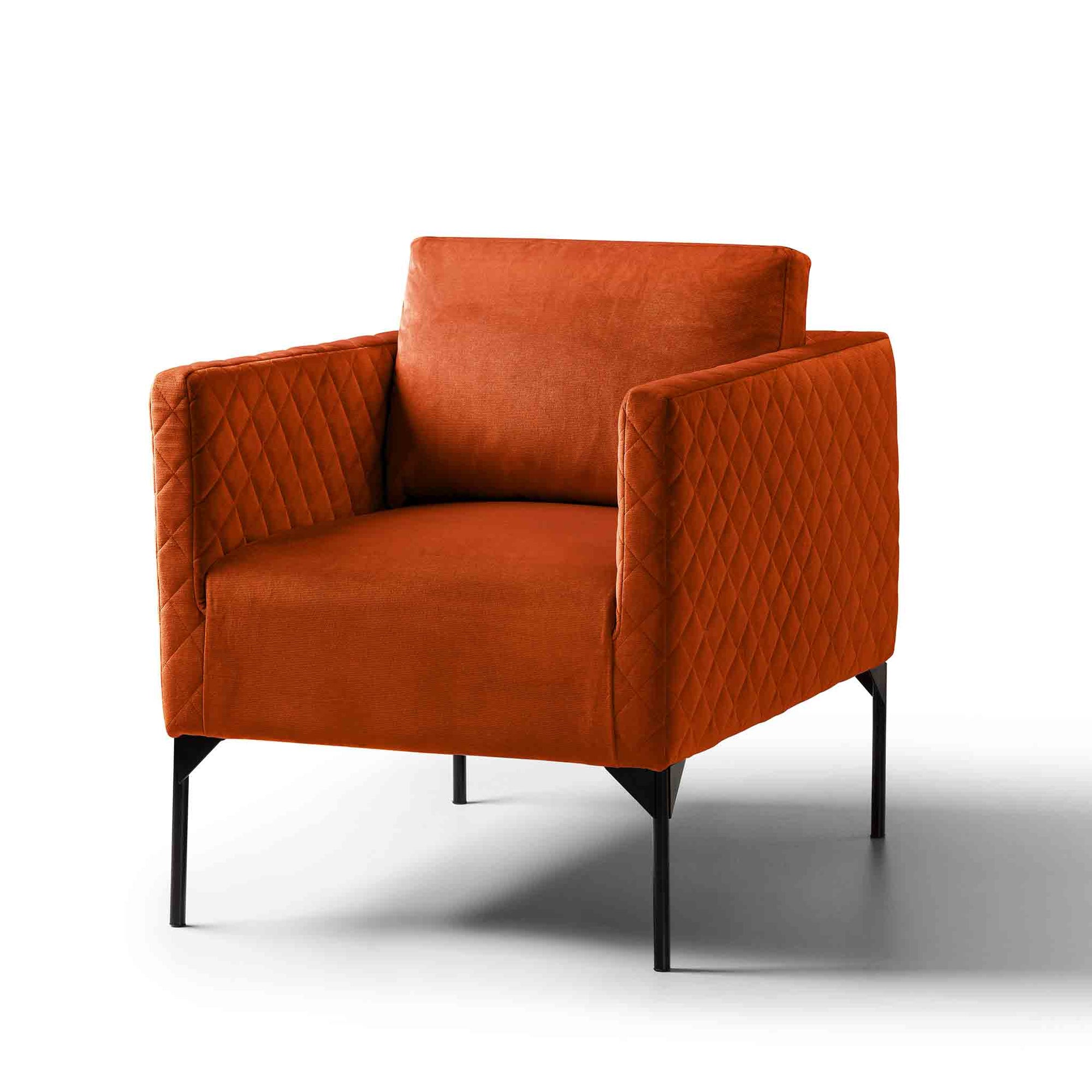 Bali Velvet Fabric Accent Armchair