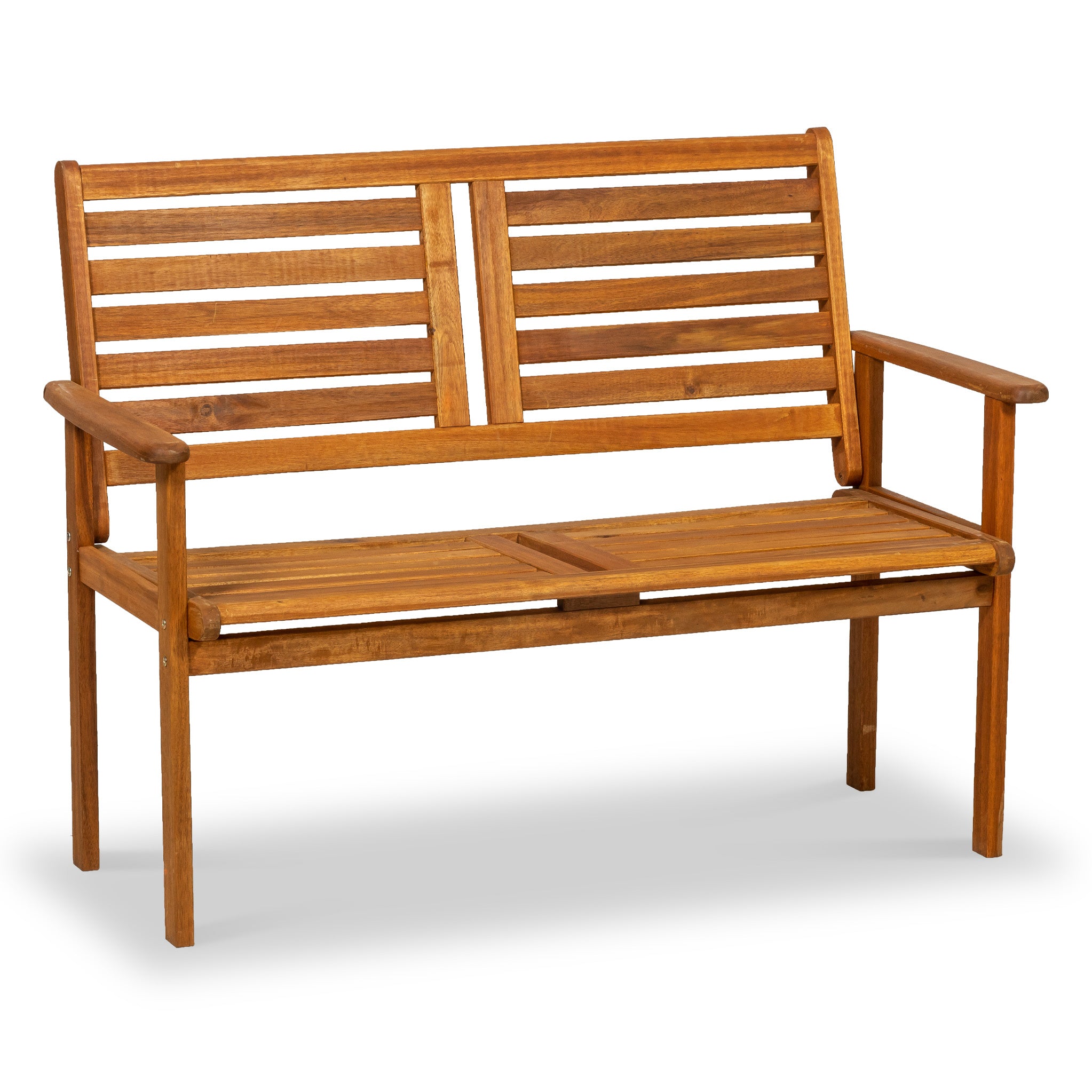 Napoli Acacia Wooden 2 Seater Bench For Garden Roseland