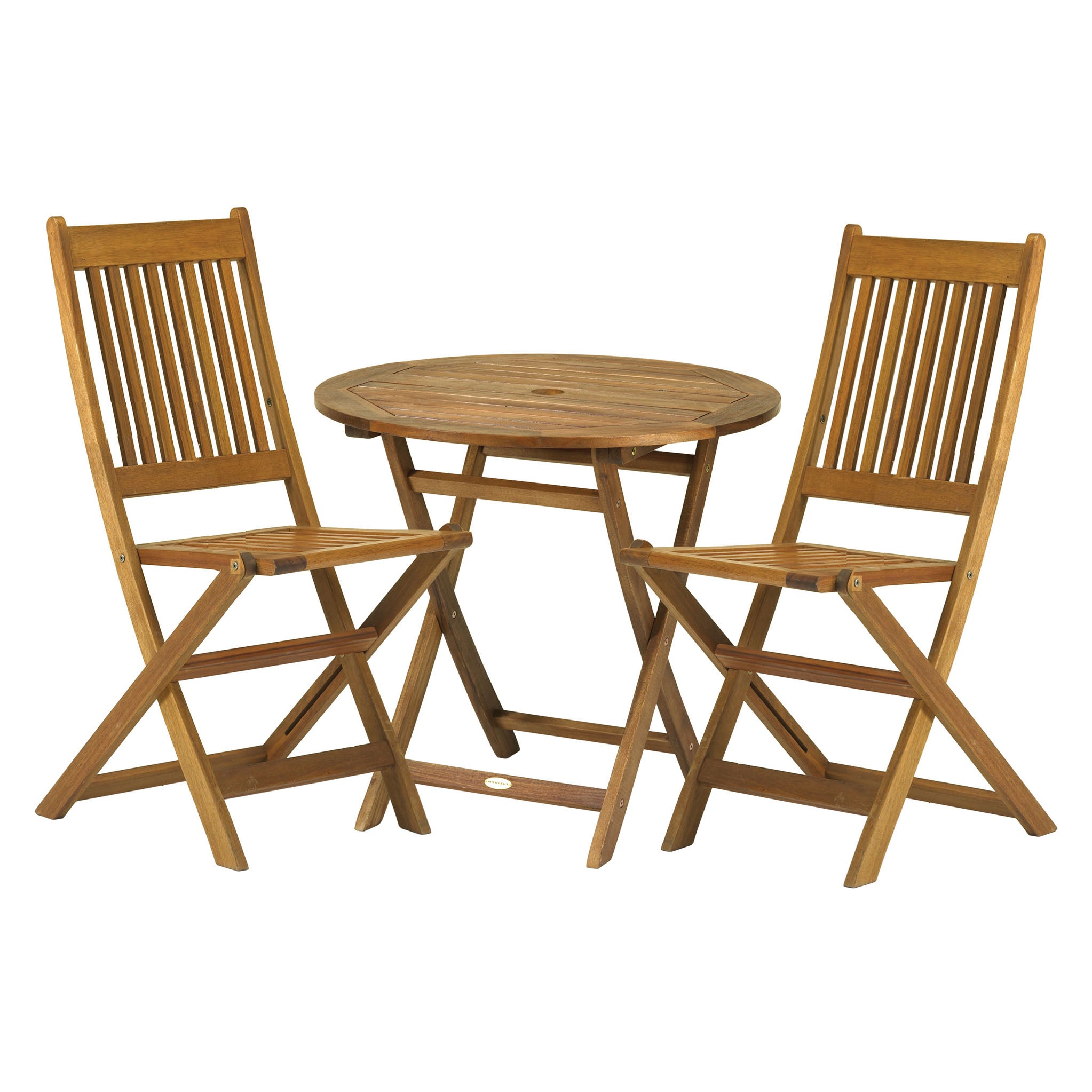 York Fsc Acacia Wooden Folding 2 Seat Garden Bistro Set Roseland