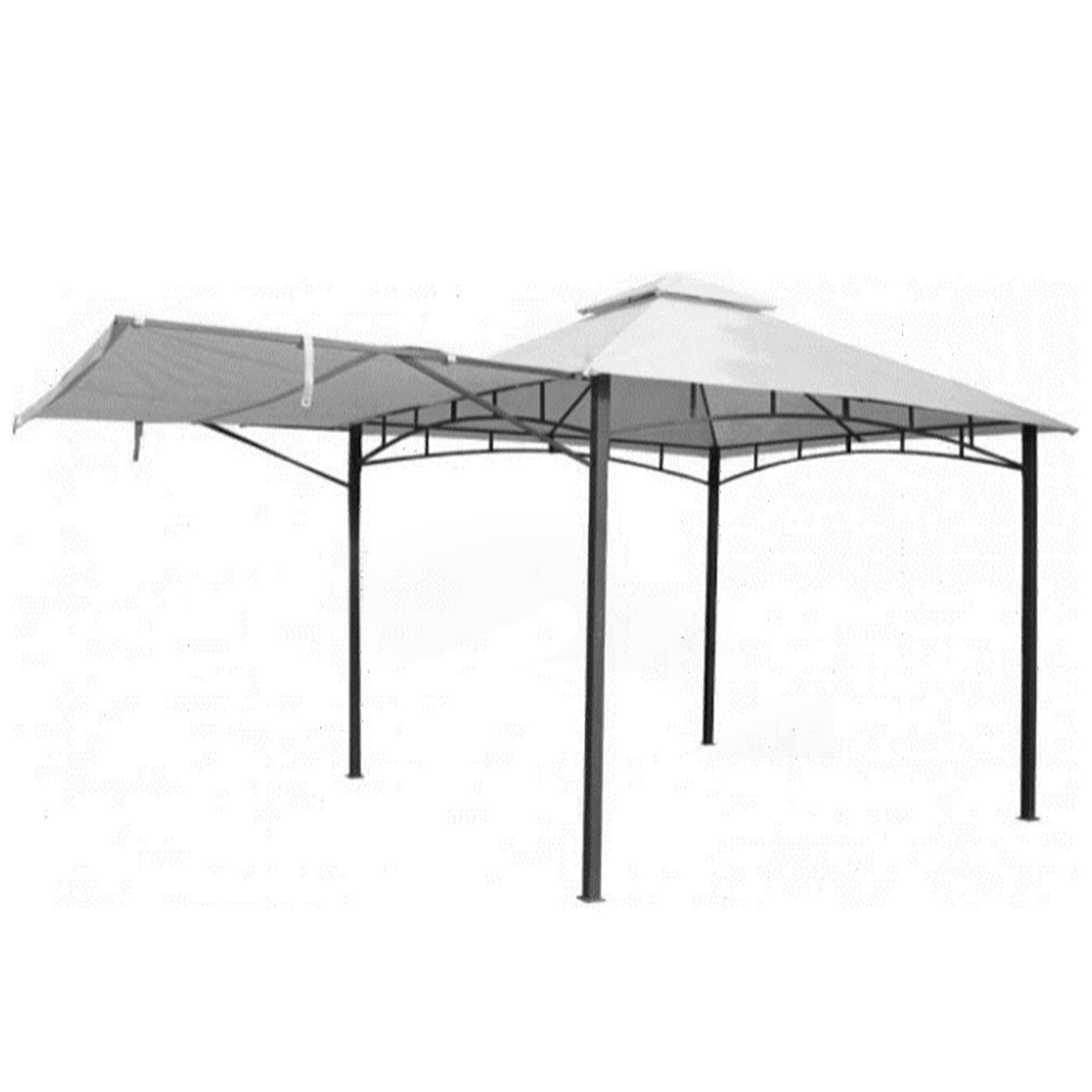 Algarve 33m Waterproof Outdoor Garden Awning Gazebo With Side Shelter