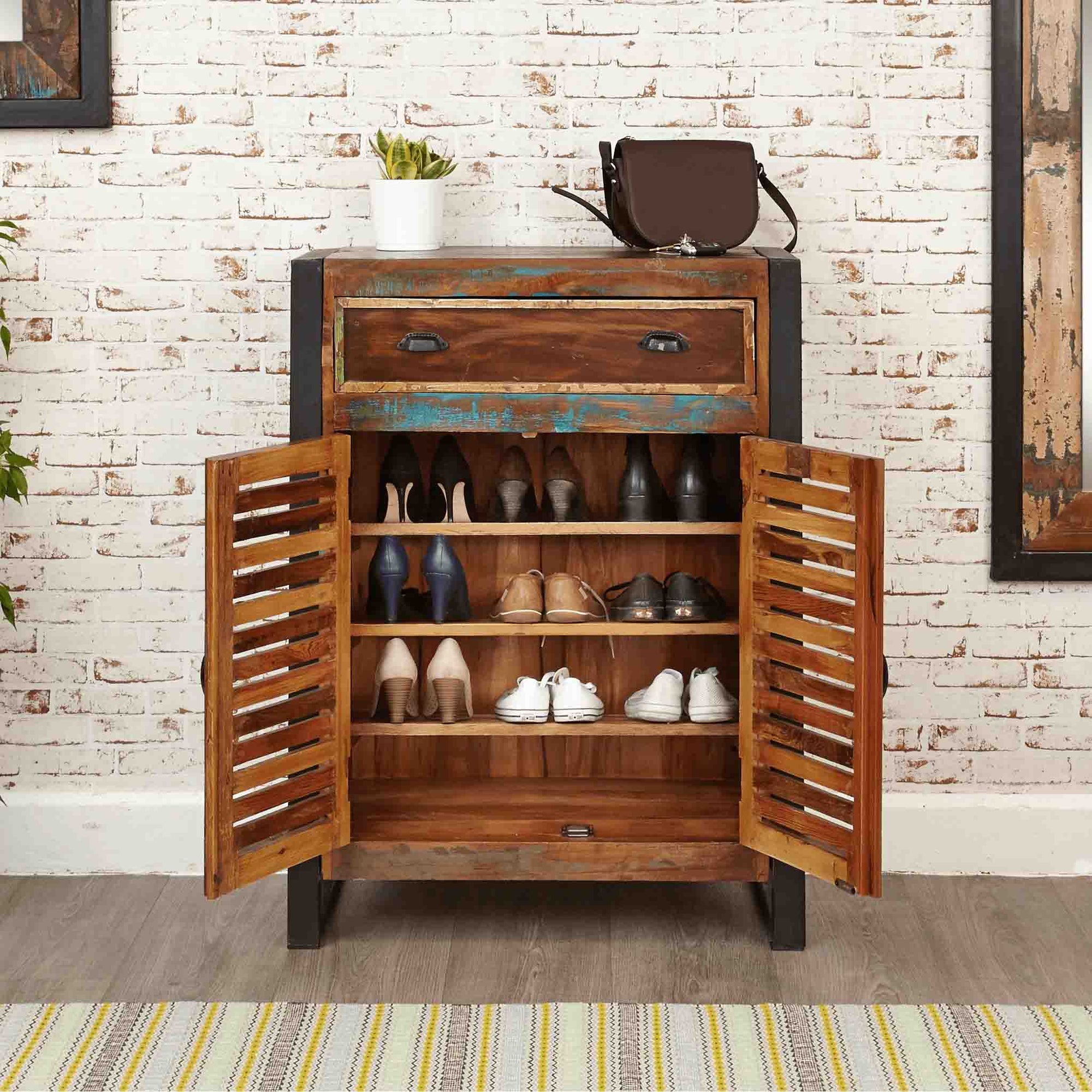 Solid Wood & Oak Shoe Cupboards | Shoe Storage | Hallway Furniture