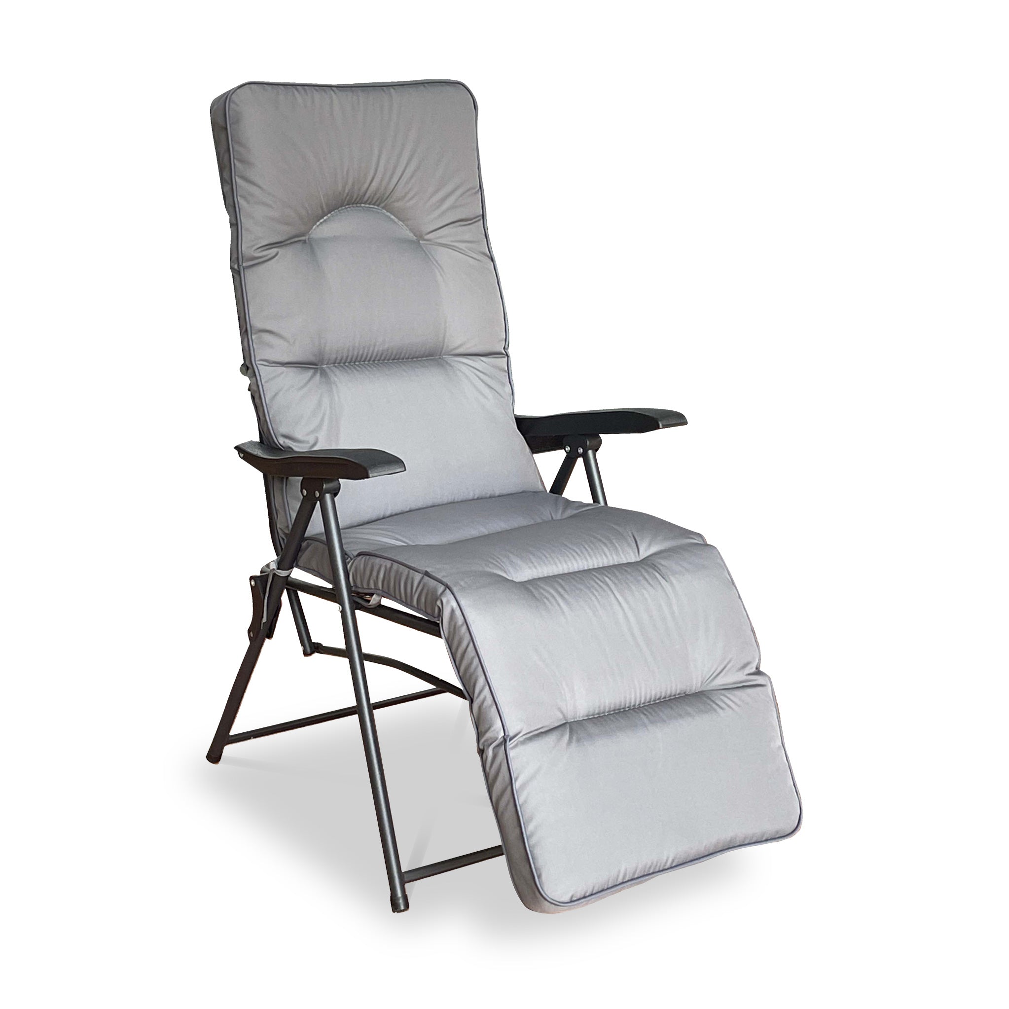 Cairo Folding Relaxer Chair Set Of 2 Outdoor Recliner Sun Loungers