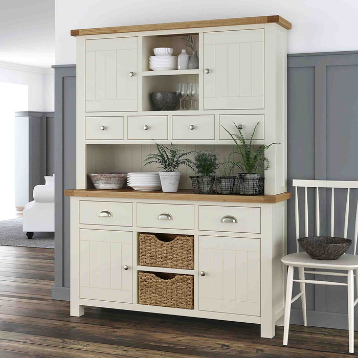 Daymer Cream Painted Kitchen Dresser Modern Oak Country Design